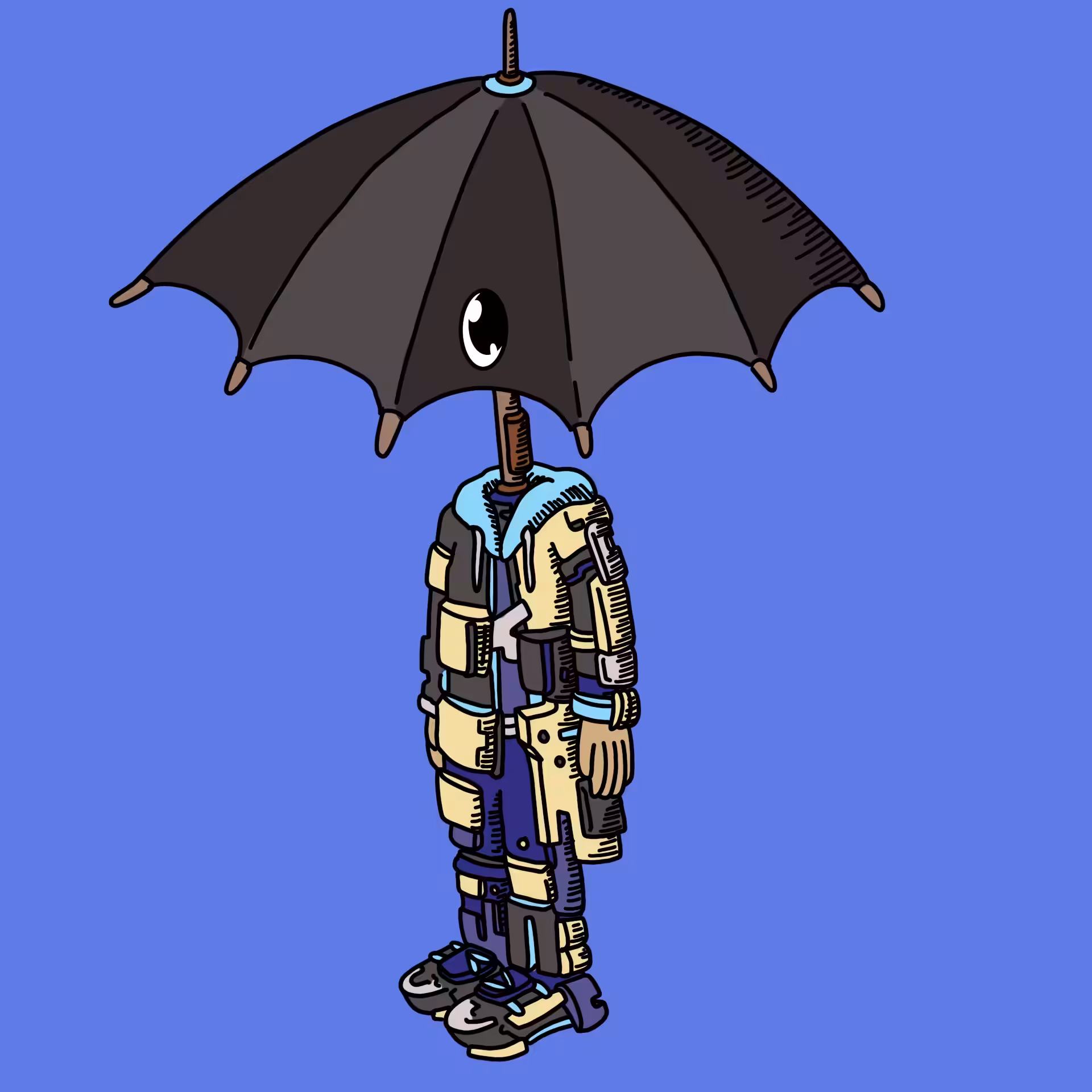 One eyed guys: Umbrella holder OEG