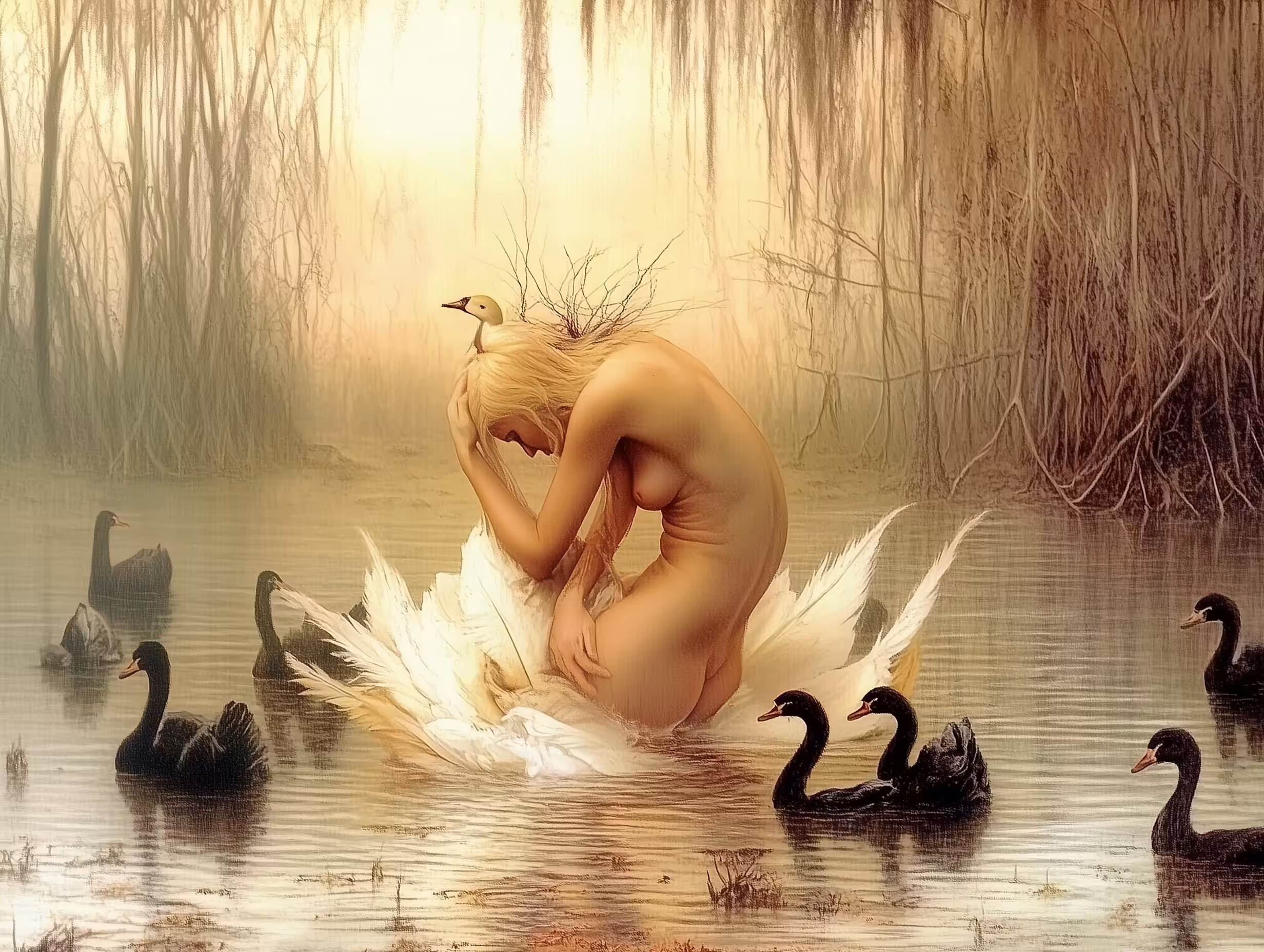 Squawk! The Swan Within! 🦢✨🦜🧡