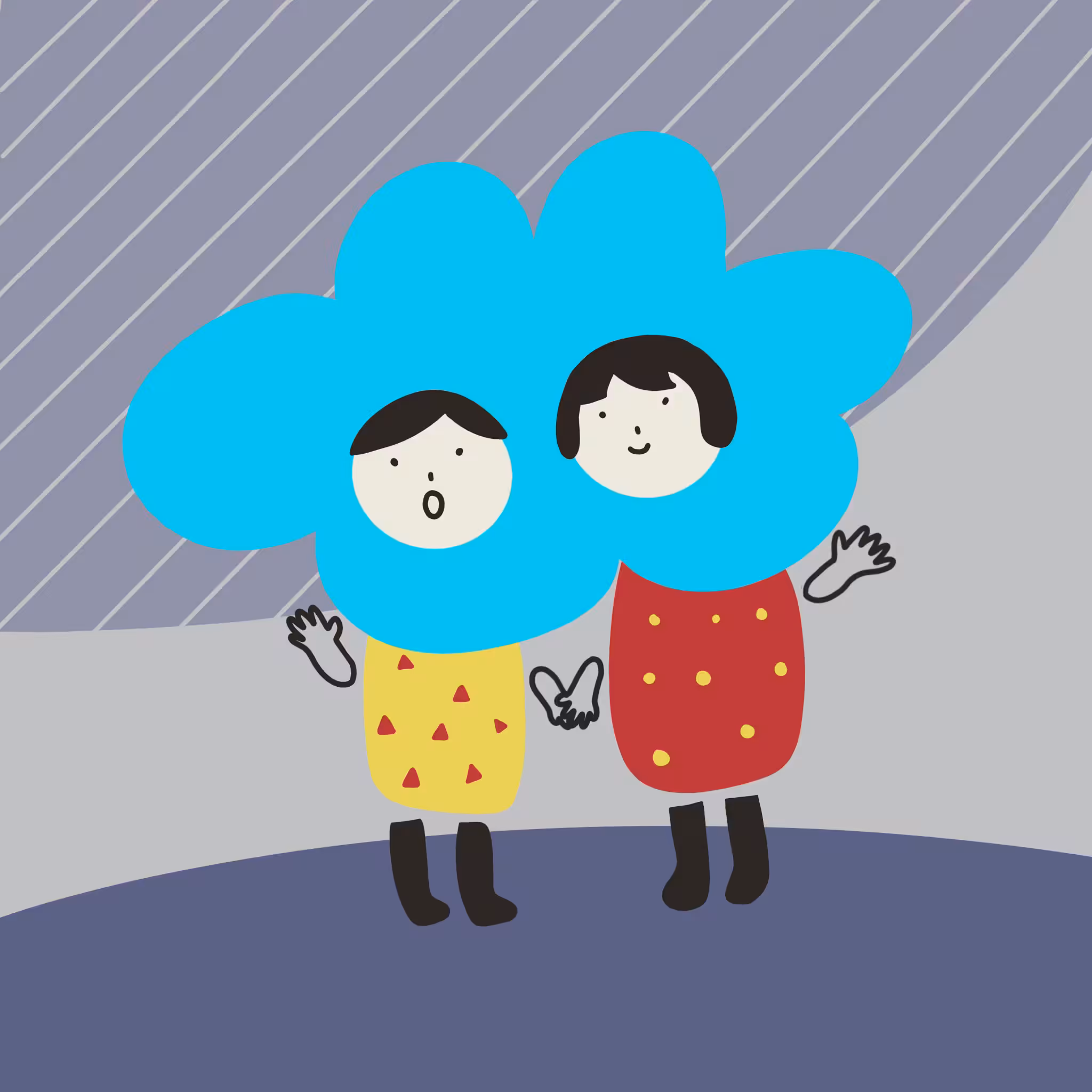 Two cloud girls