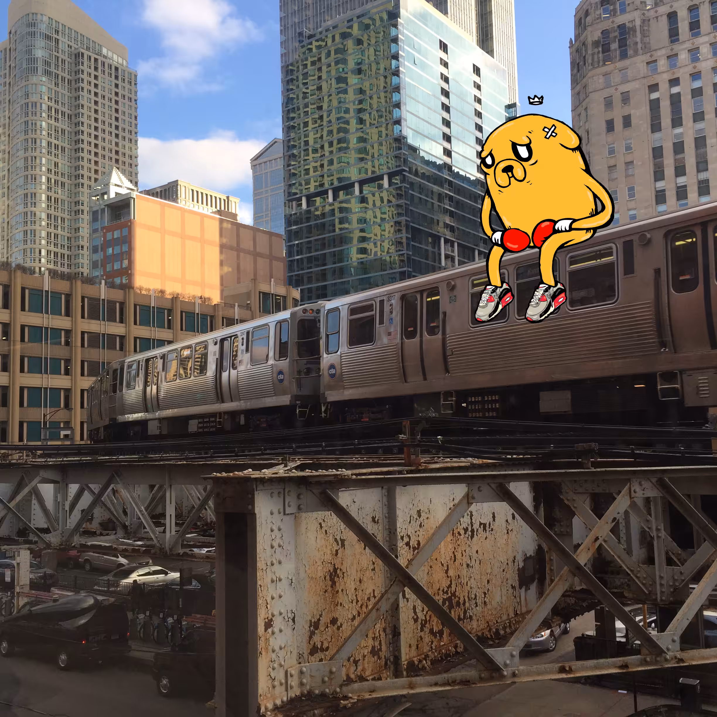 BEAT UP JAKE RIDING THE CTA.