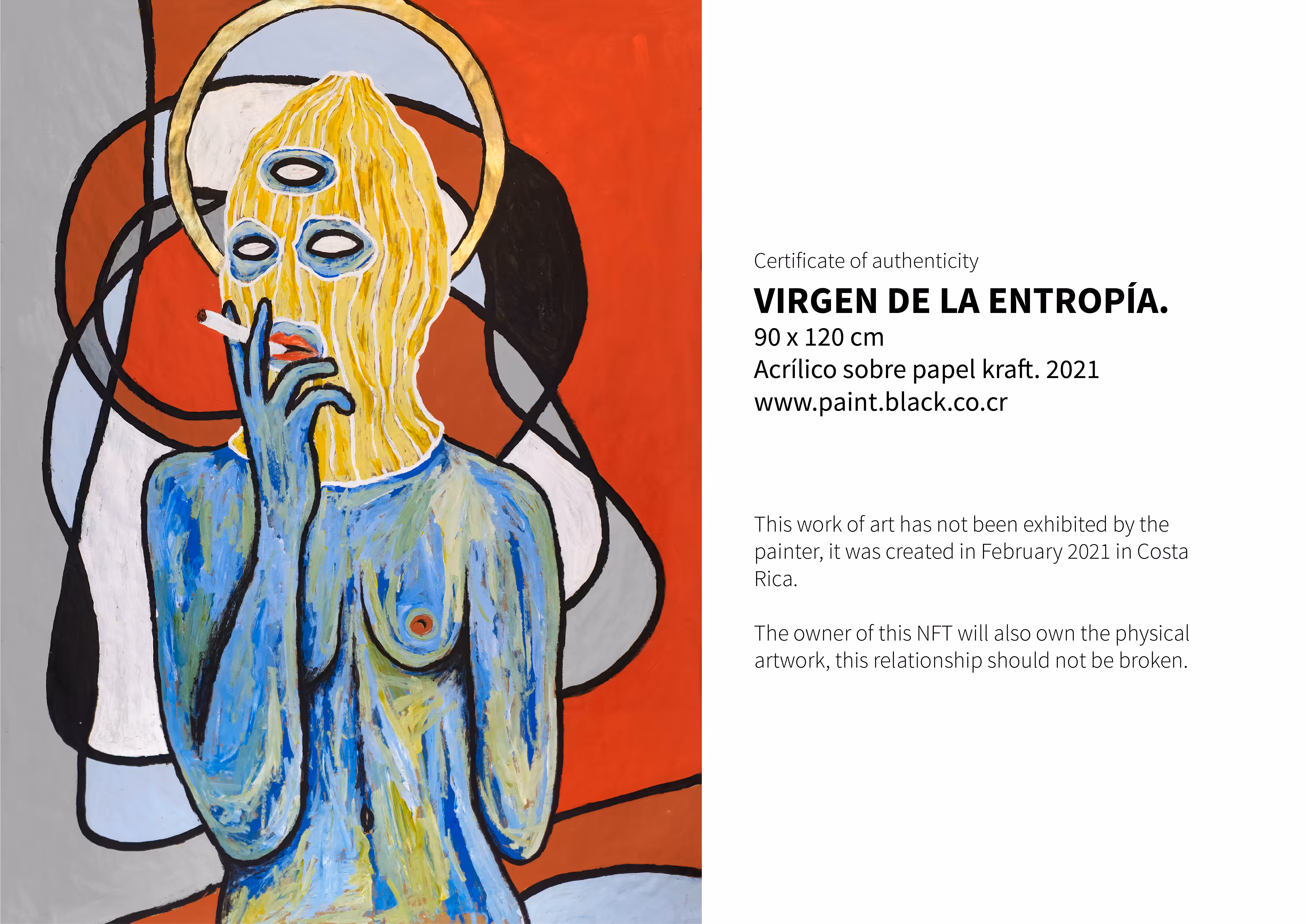 Certificate of authenticity "Virgen de la Entropía"