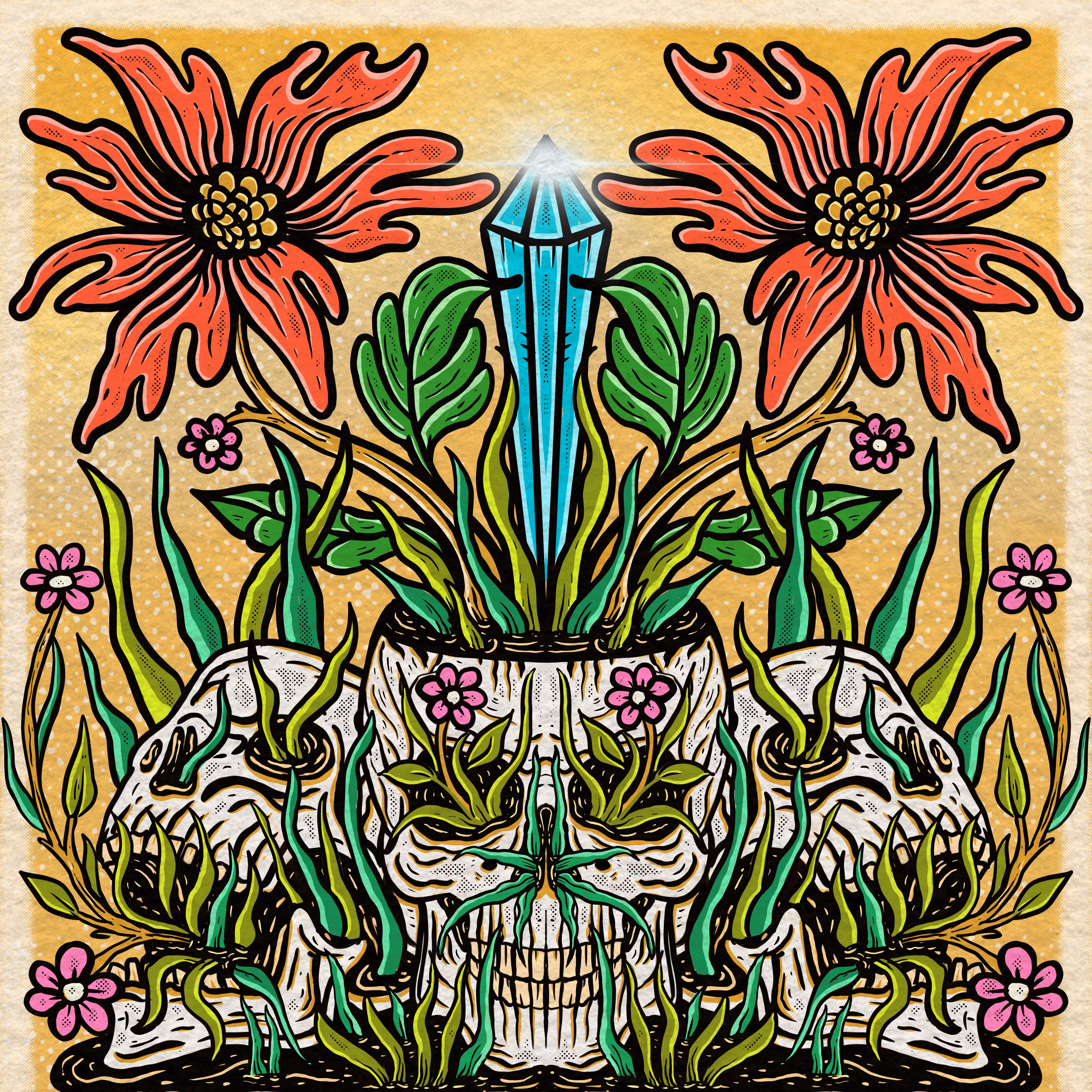 Plants Skull