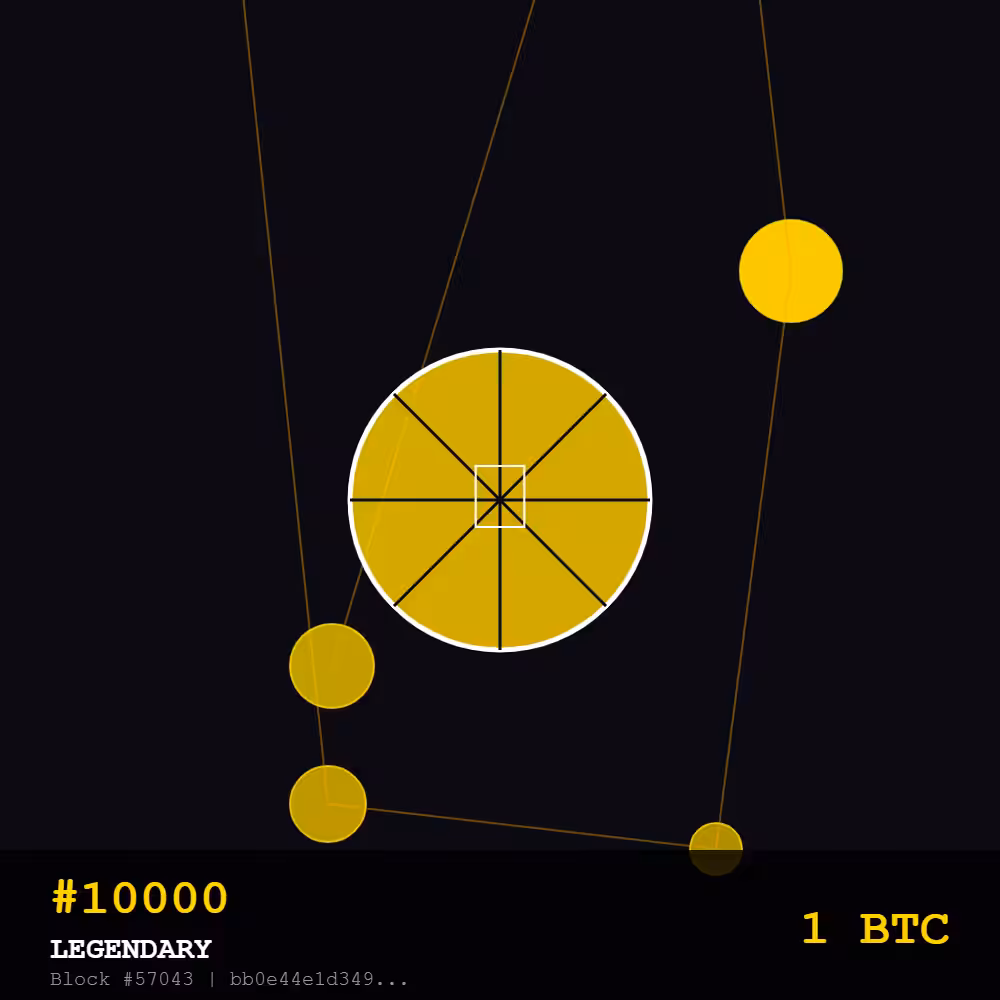Bitcoin Pizza Genesis: 10K — LEGENDARY Edition #10000 | The First Bite of History