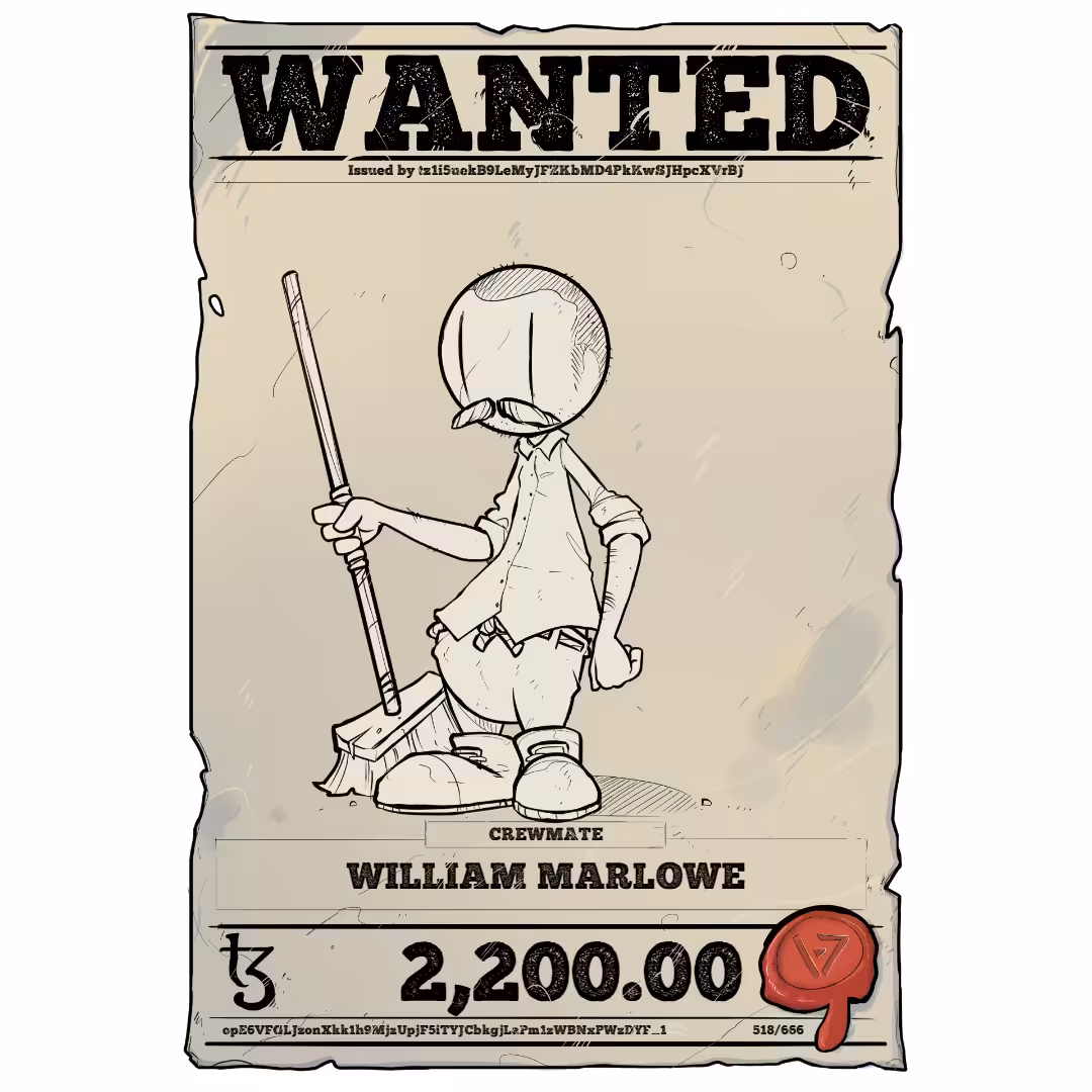 WILLIAM MARLOWE | TEZOS PIRATE 518/666