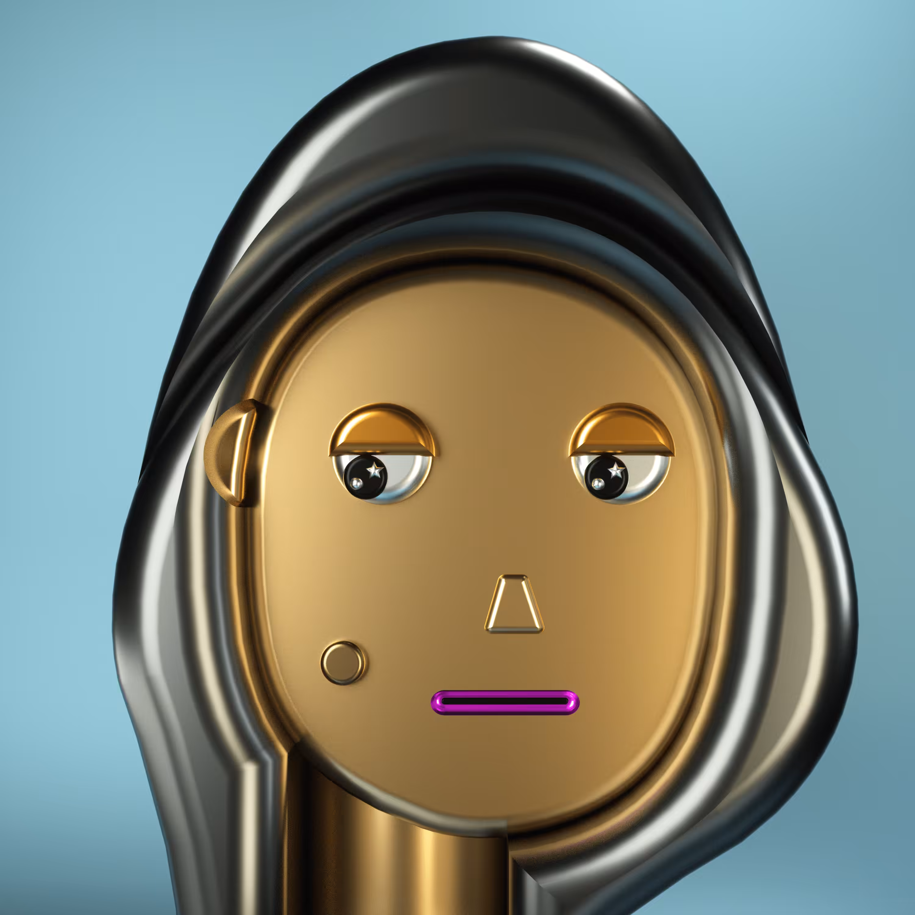 3D Chrome Punks: 3D Chrome Punk #0017