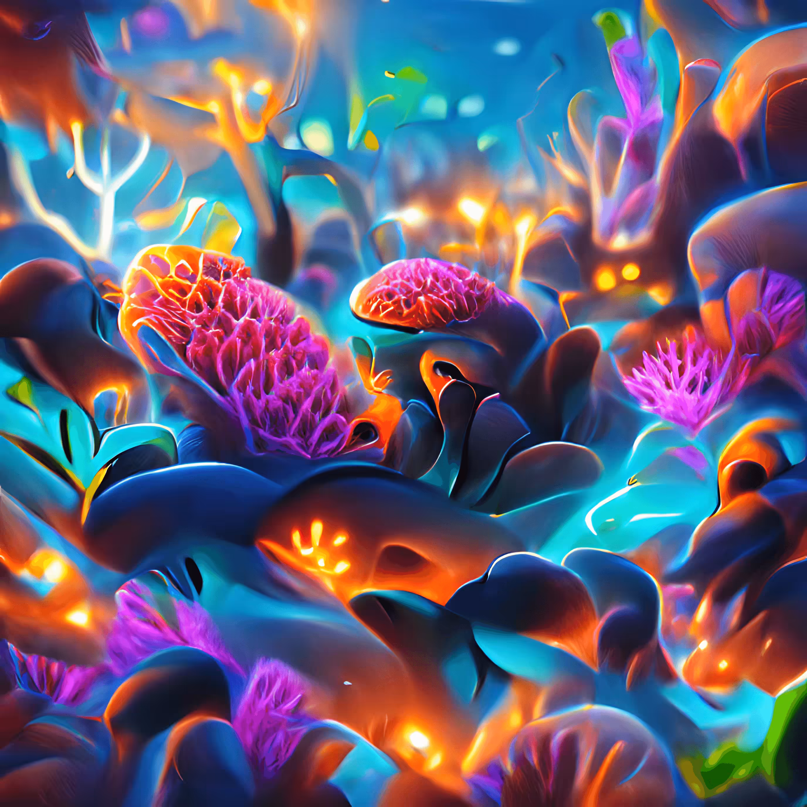 Bioluminscent Coral Reef