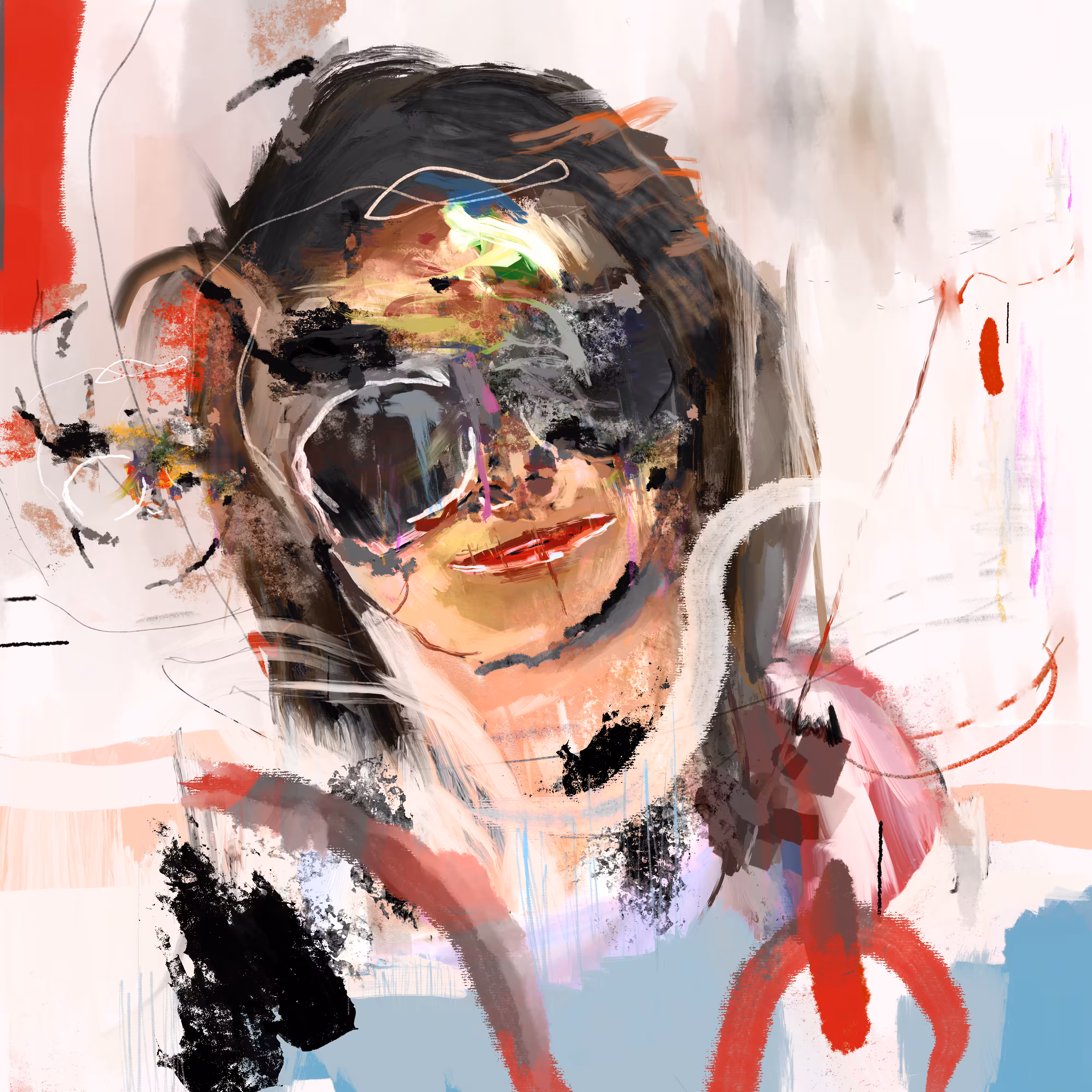 Portrait of a woman with sunglasses