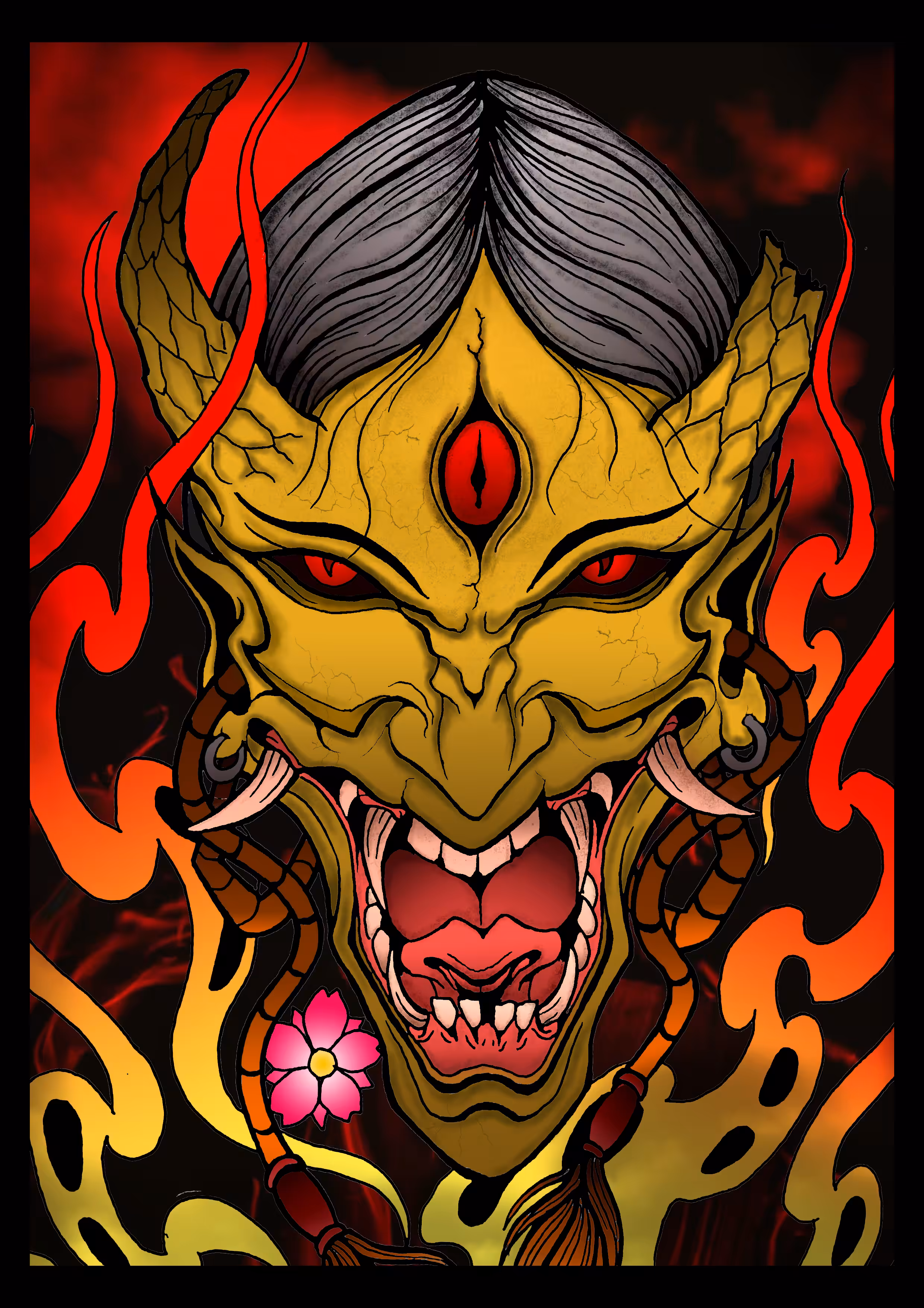 Hannya Mask 2 - Kuro Hannya (黒般若)