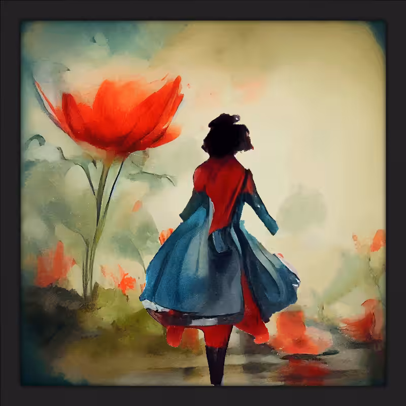 Alice and Big Red Flowers #1