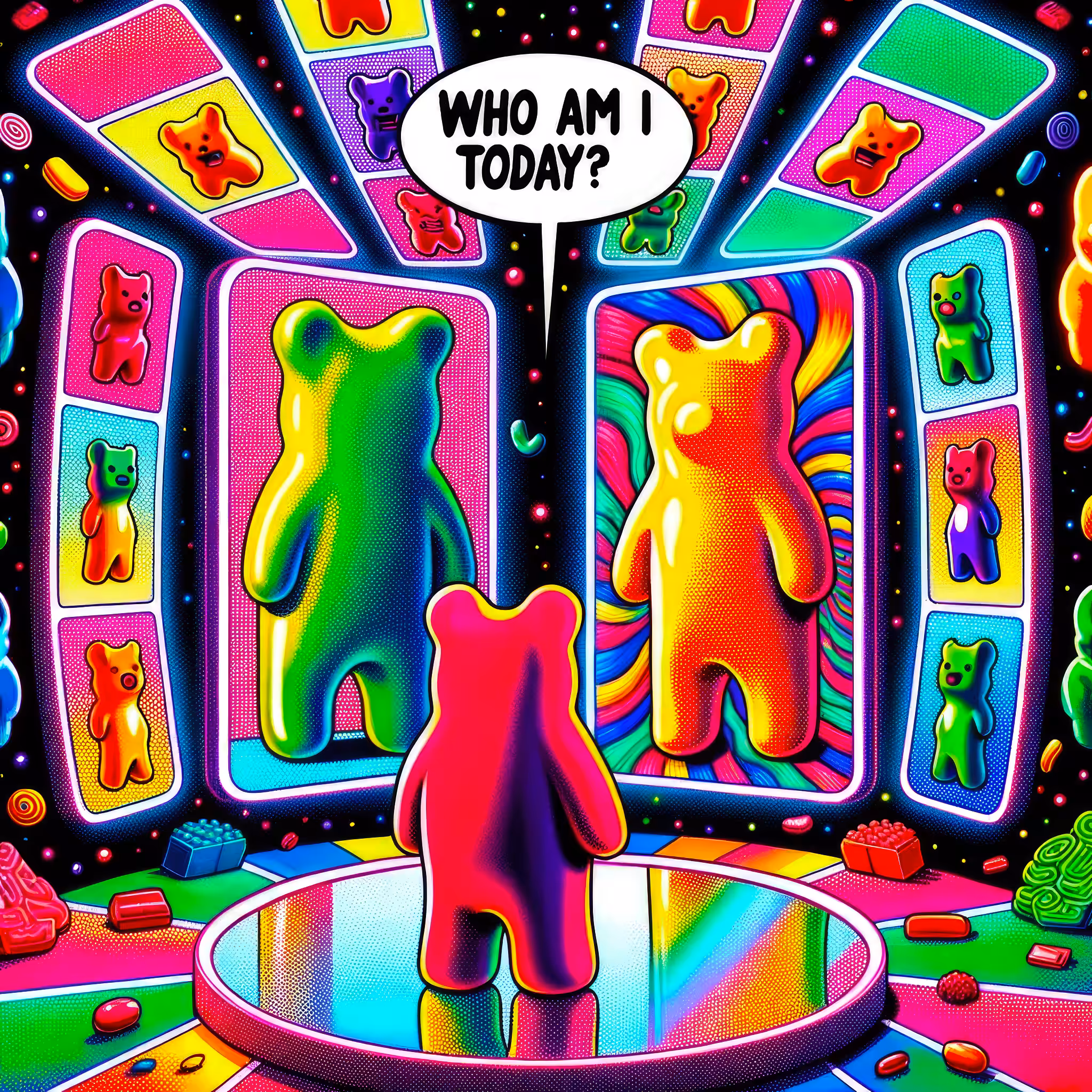 Ai Bear Art from GummyLSD: LSDGB: Comic #8