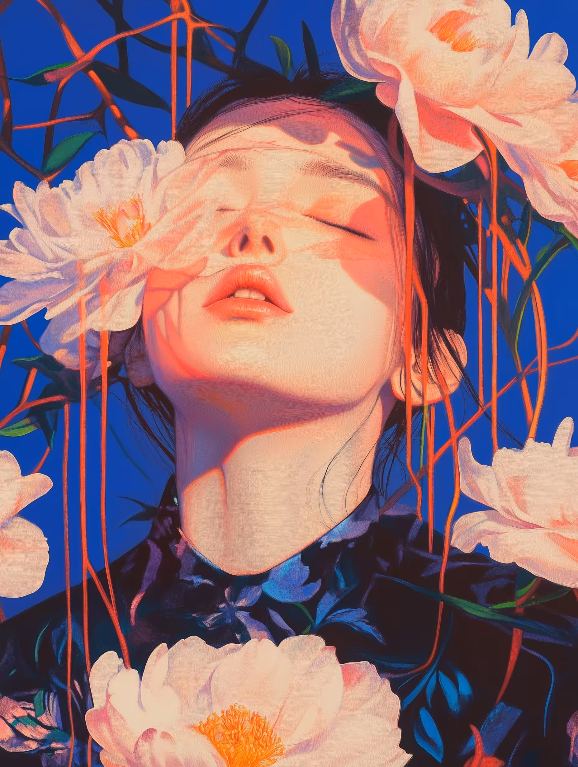 BEHIND THE FLOWERS