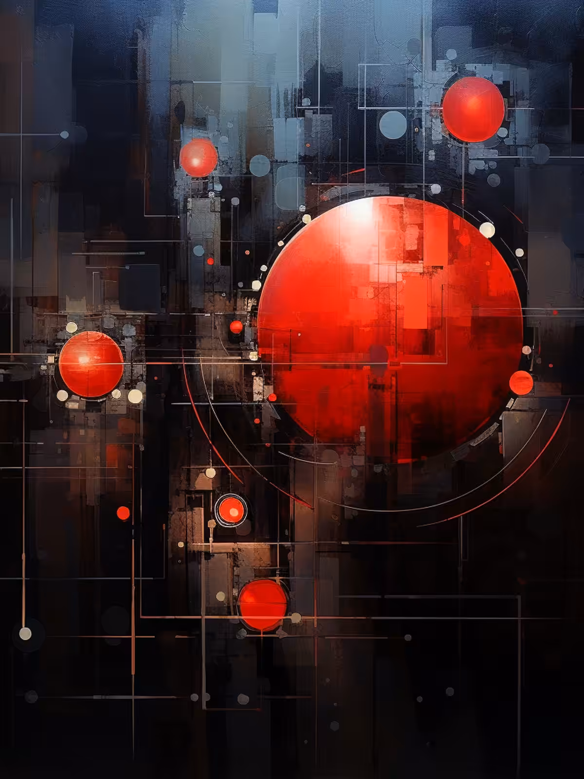 Abstract arts: Red circles
