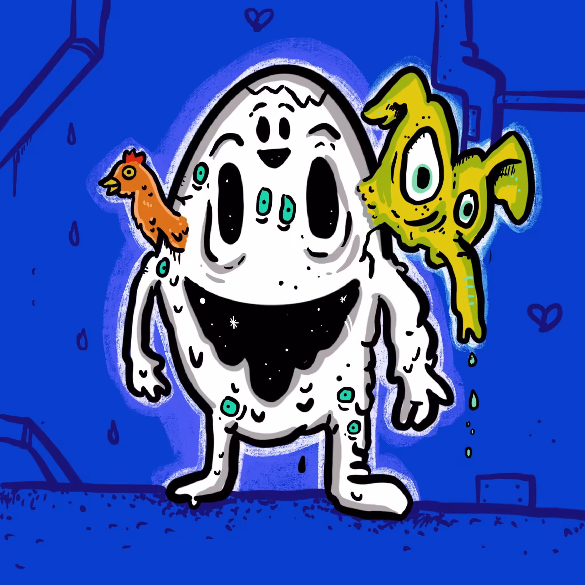 Crypto Carnies Vol 3: Escape Through the Sewer: Mutant EggBoi #001