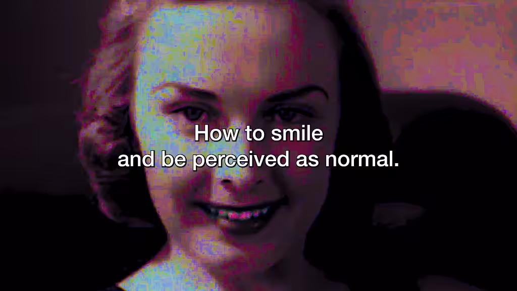 ART MARKET: How to smile and be perceived as normal.