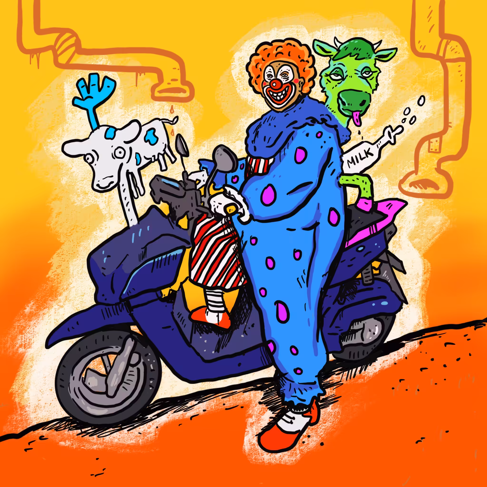 Scooty the Milk Delivery Clown