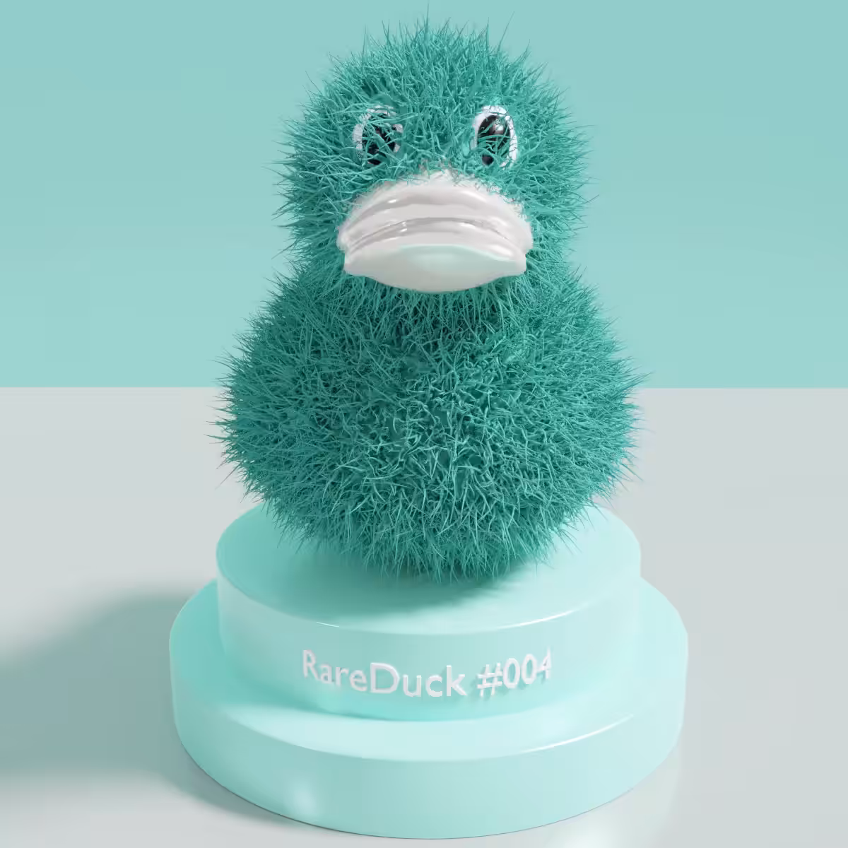 RareDuck #004 - Fluffy Turquoise