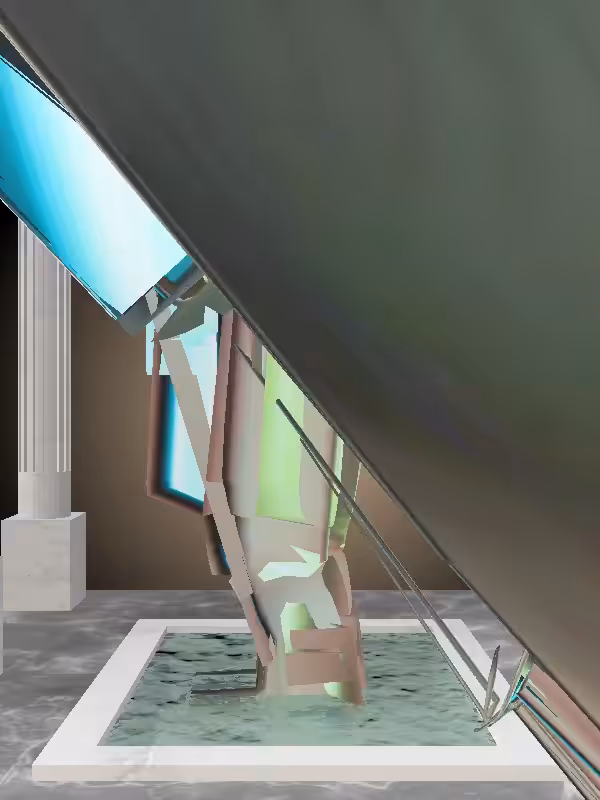 HeavenComputer: The Robotic Chatoyant Amazonite Man #3796