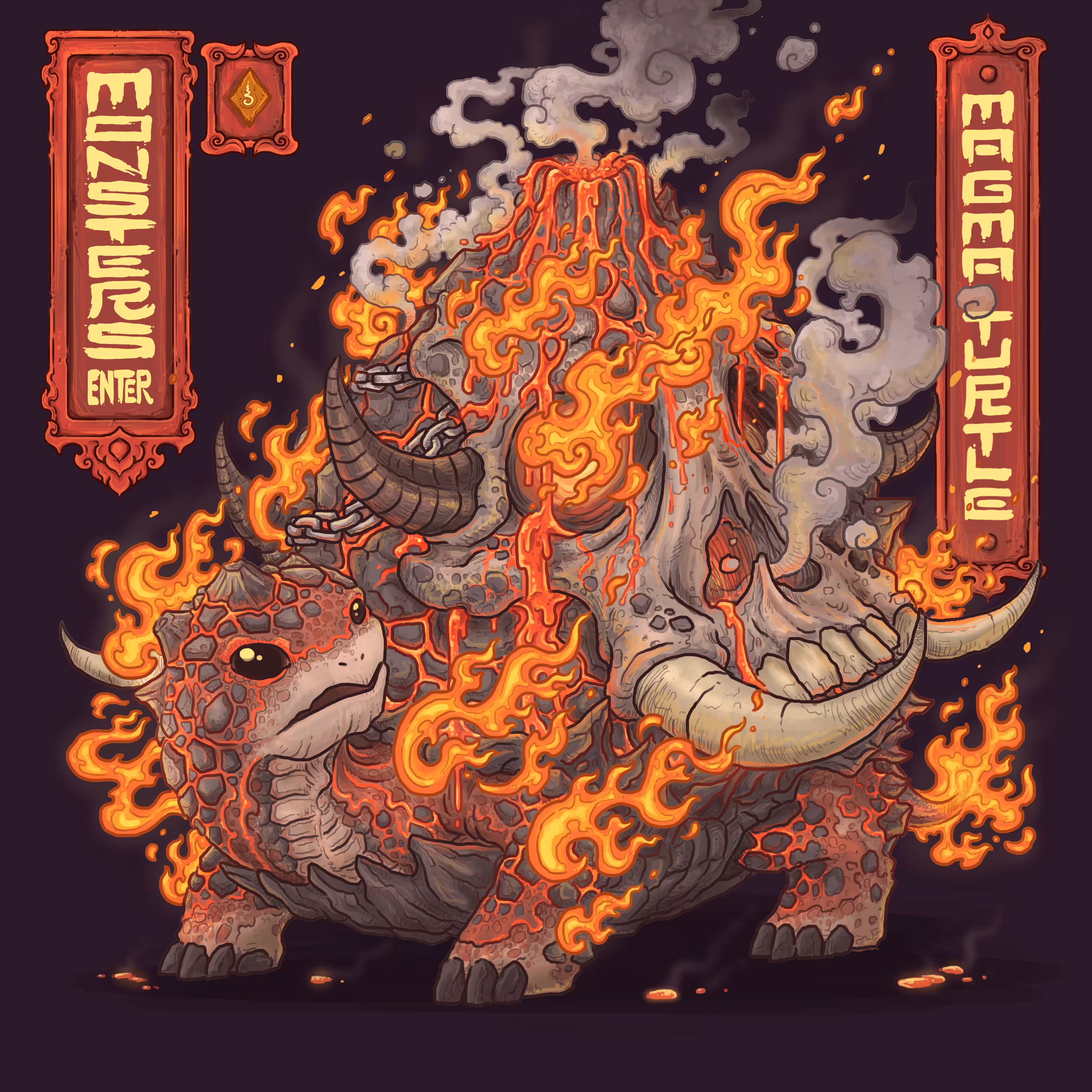 MONSTERS ENTER #028 - Magma turtle [R]