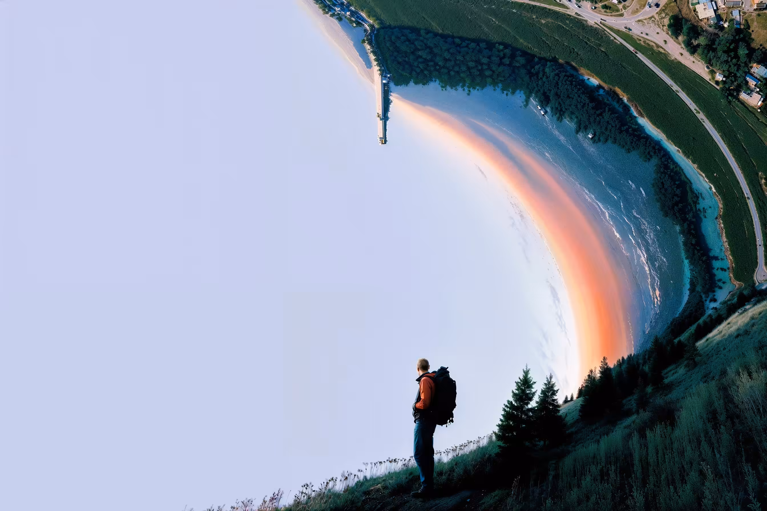 Horizons curve where dreams begin.