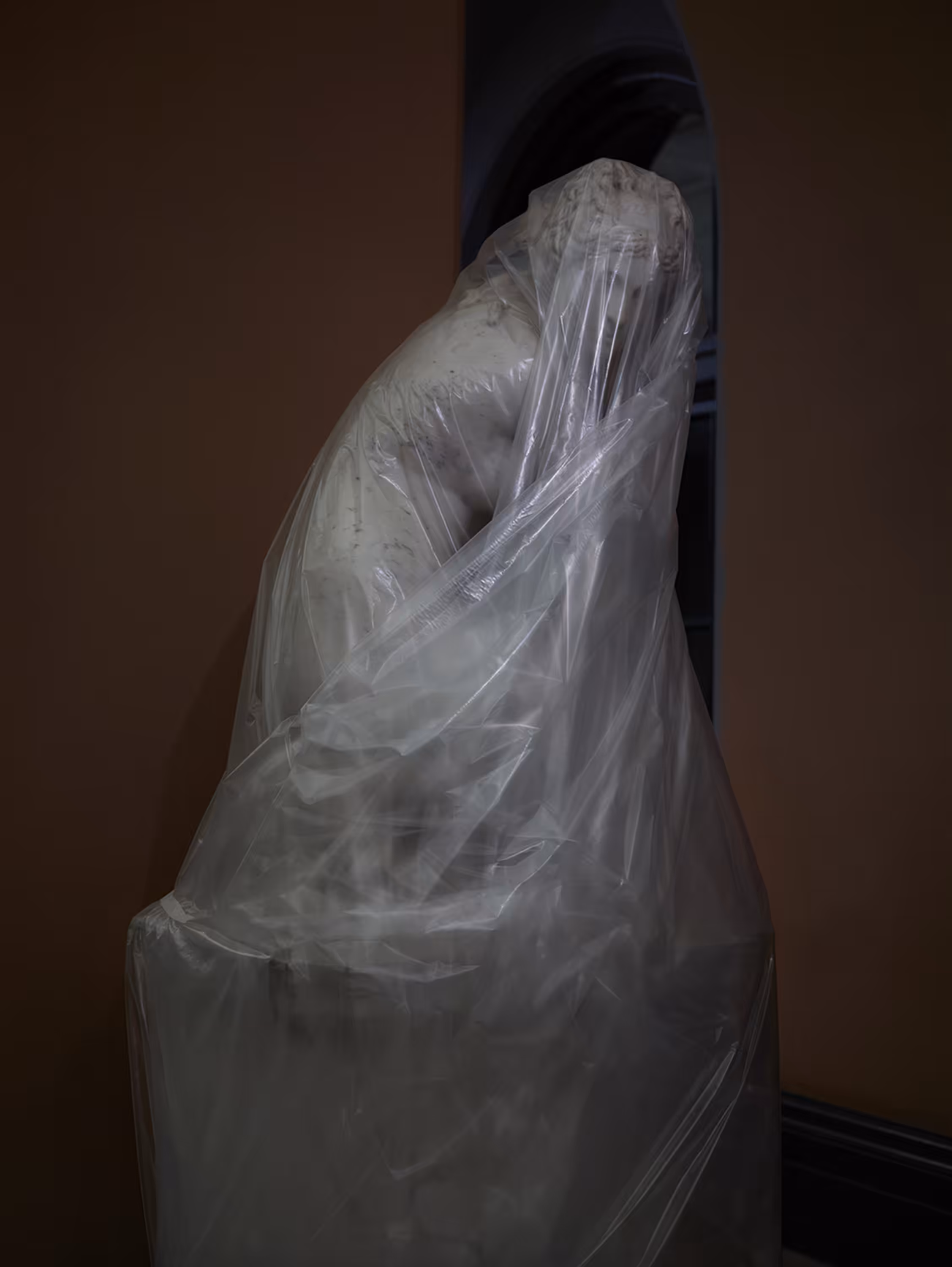 Shrouded Sculpture #4 (The Crouching Venus by John Most the Elder), 2021