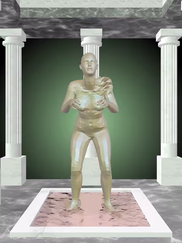 HeavenComputer: The Fragmented Old Olive Rust Woman #515