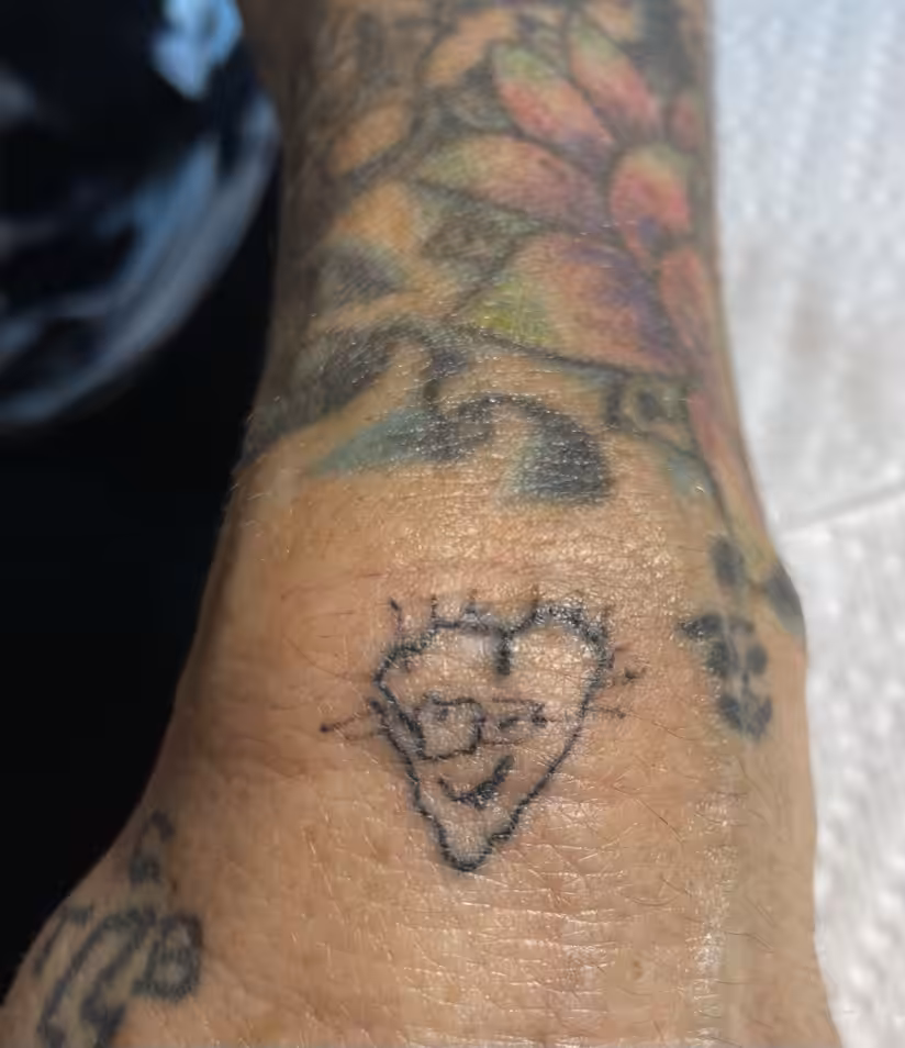 Kenny Schachter's minted: My first administered tattoo; who said i can't draw? 
