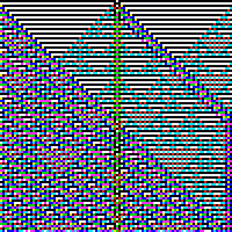 RGB Elementary Cellular Automaton #470