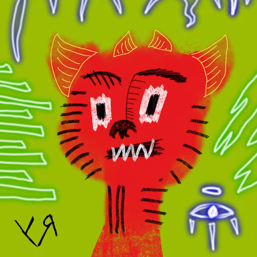 Post-Apocalypse ARTZ: "Tyger Cub Demon" by Richard F. Yates (Holy Fool)