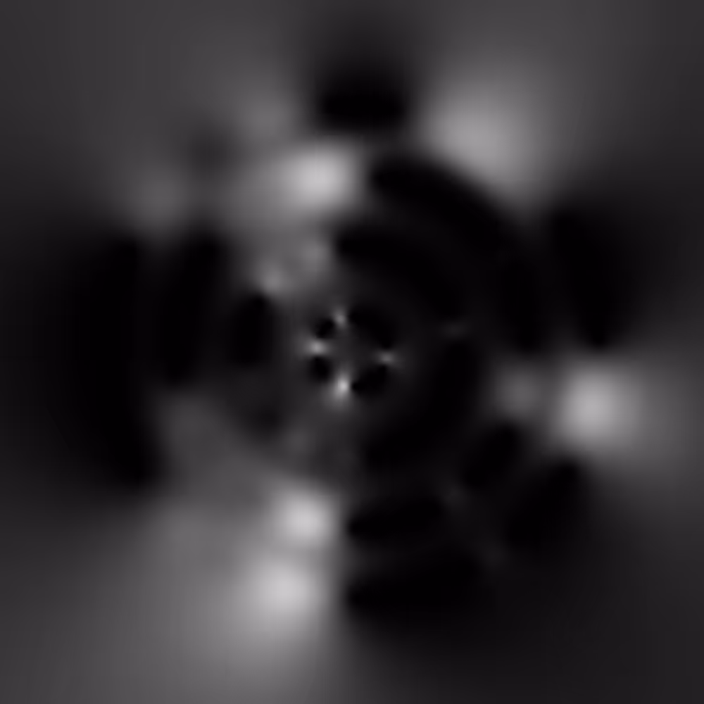Broken and glowing radial rings