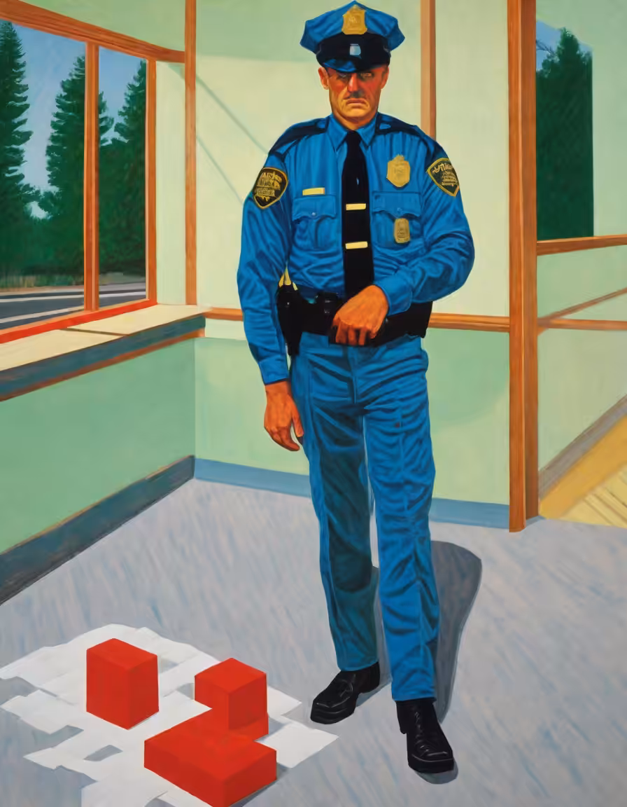 COPS / RED SHAPES CRIME SCENE
