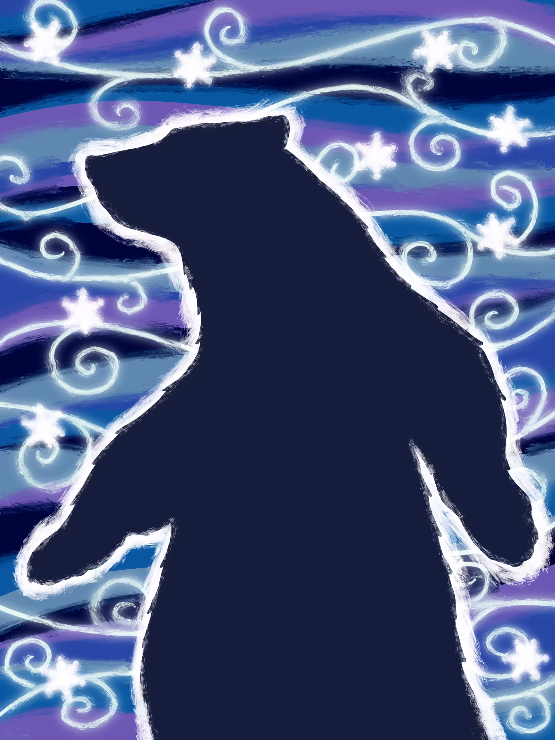Polar Bear In Blizzard