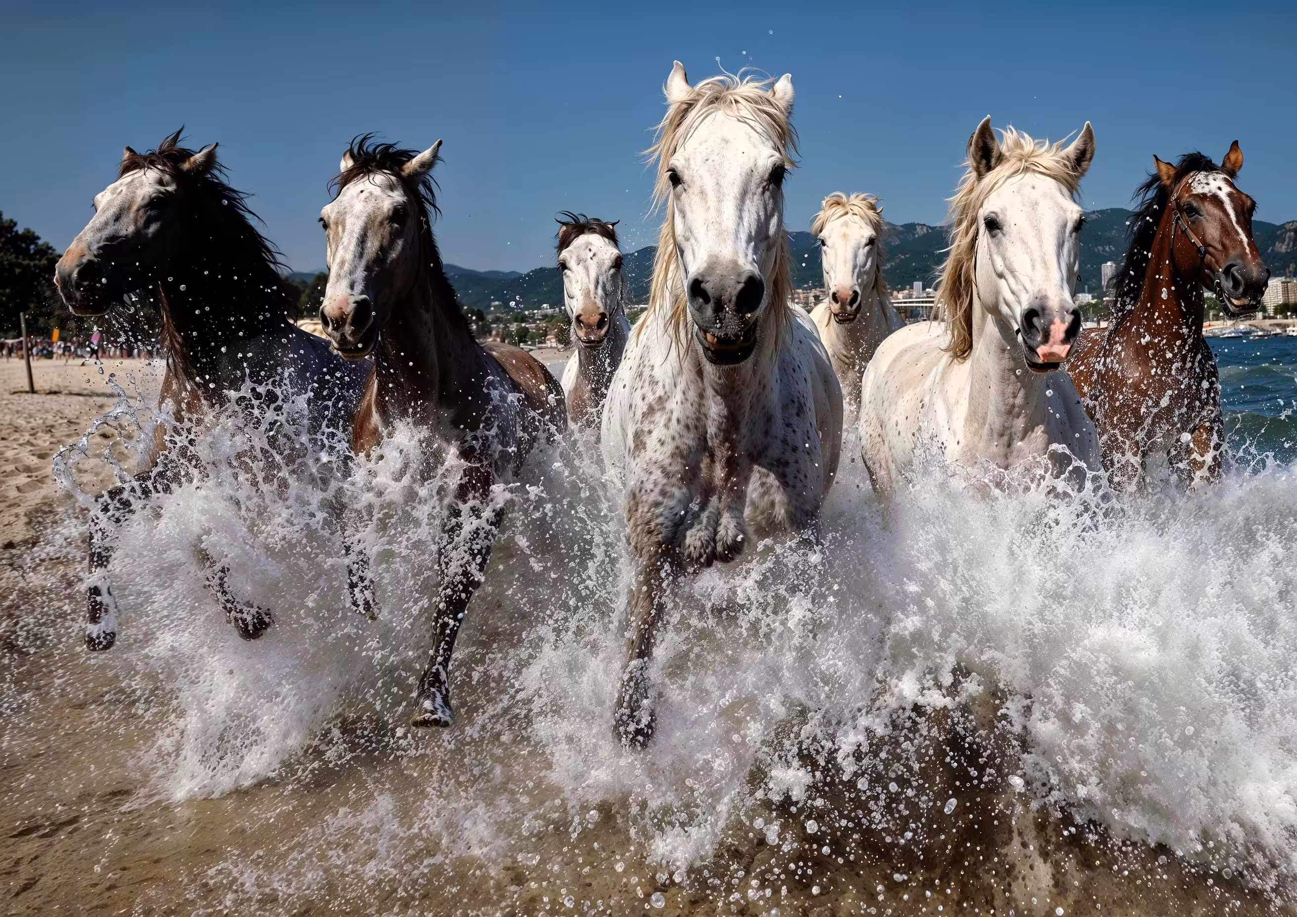 Freedom gallops on salt and sunlight.
