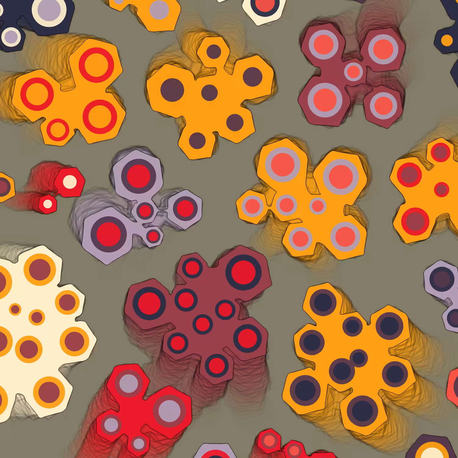 Geometric colorful shapes (Free edition) #128
