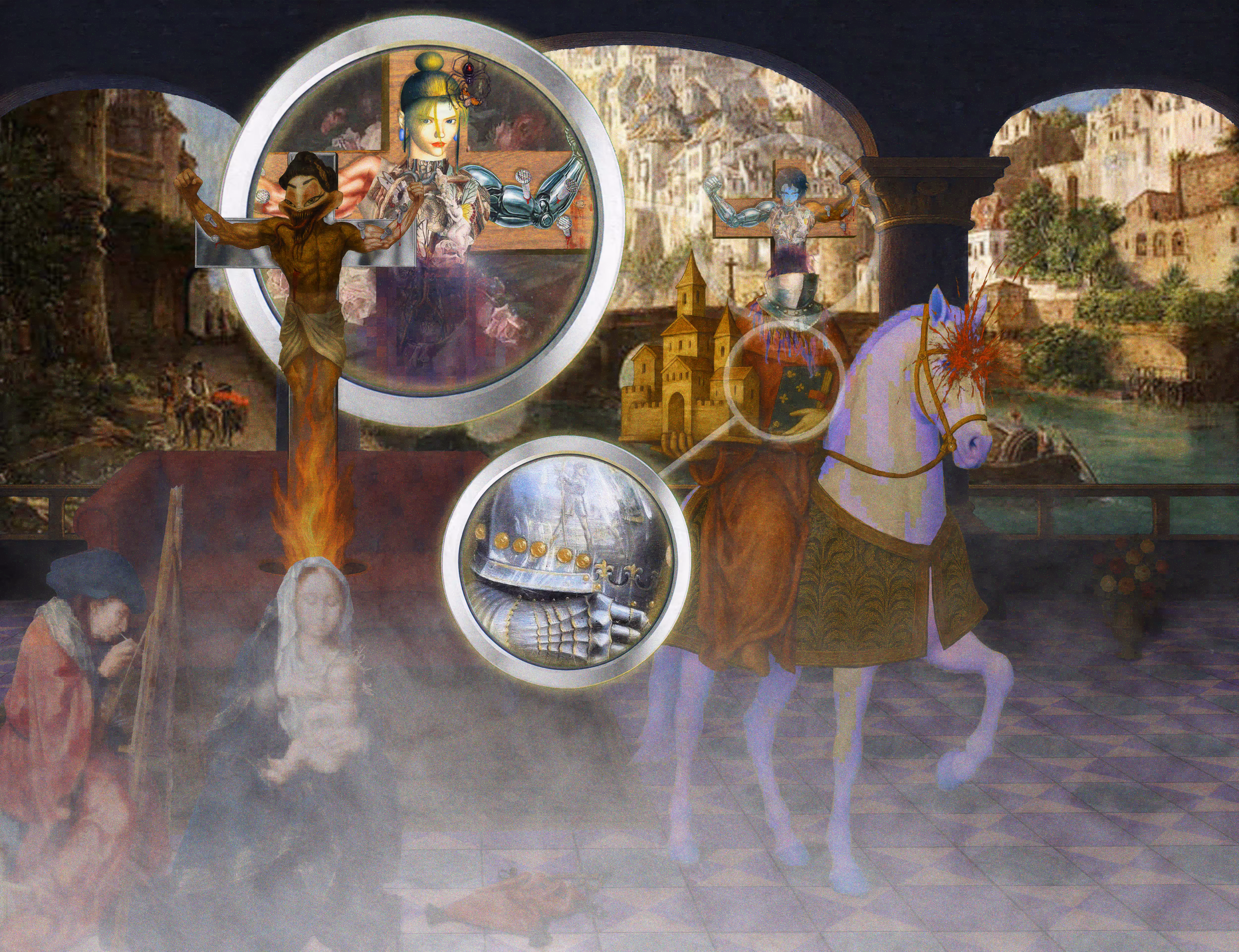 The Pilgrim’s Living Room Crucifixion; Mona Lisa Hyper-Gamble #155