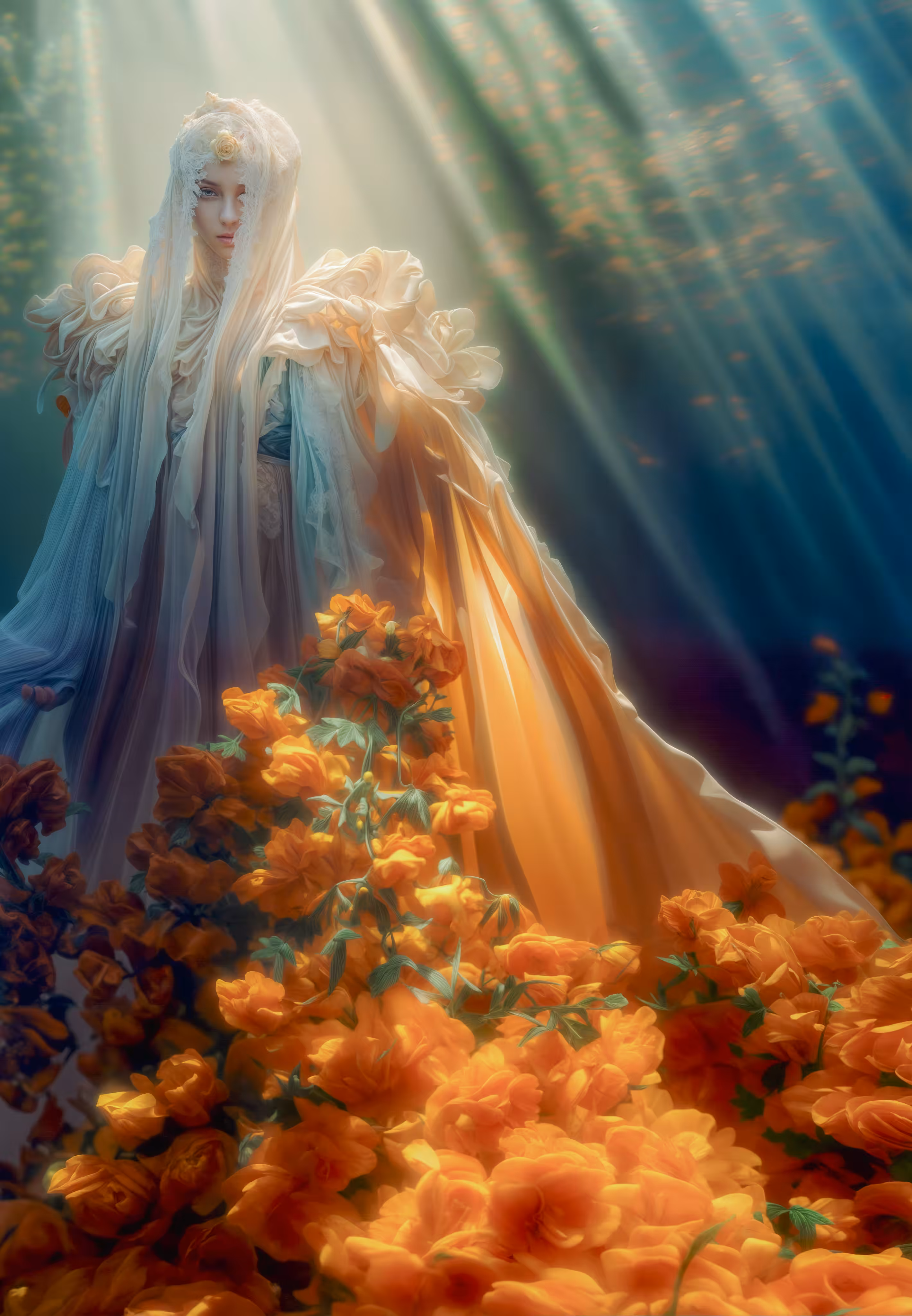 Synthetic Intrigue: Where the Petals Dream of Light