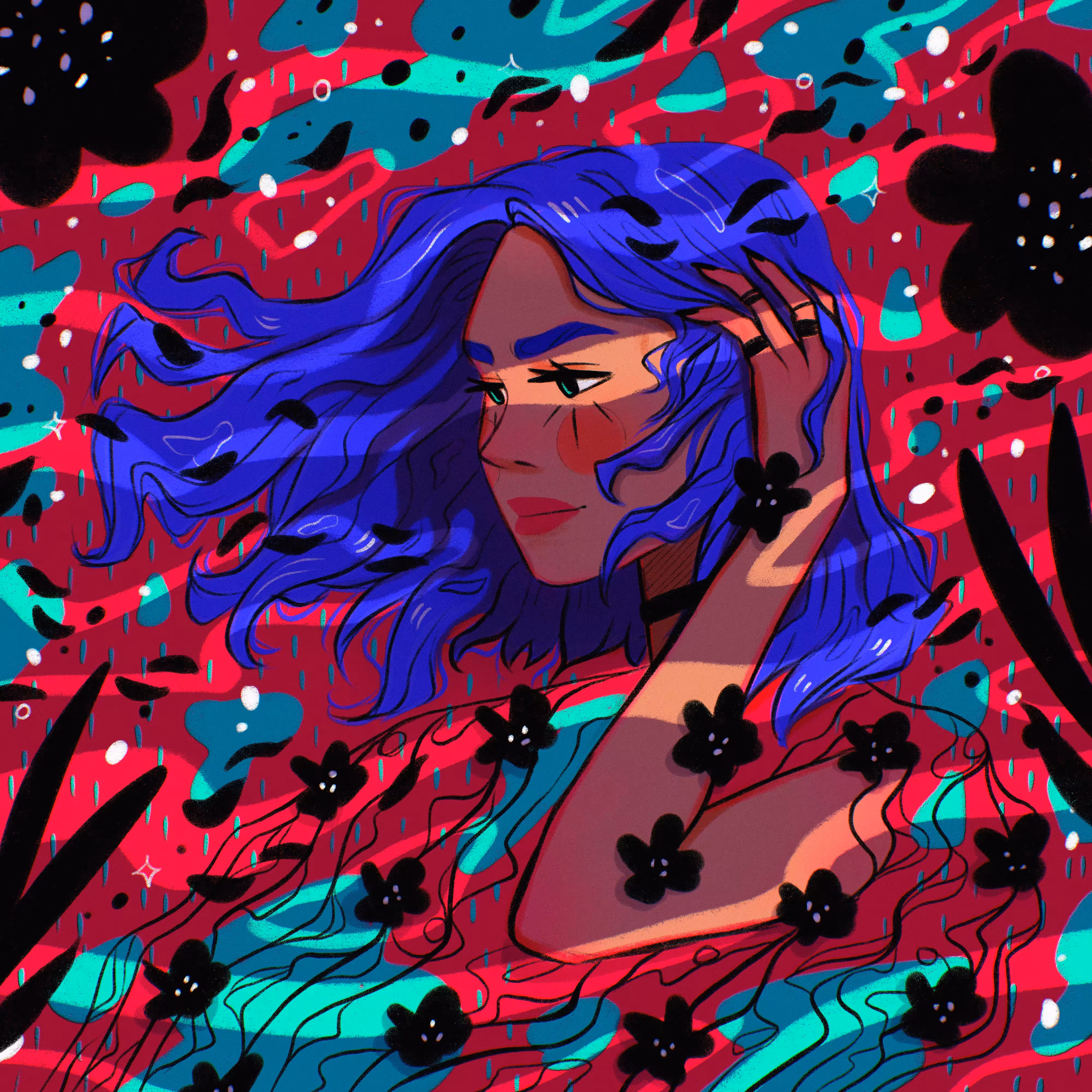 on the waves