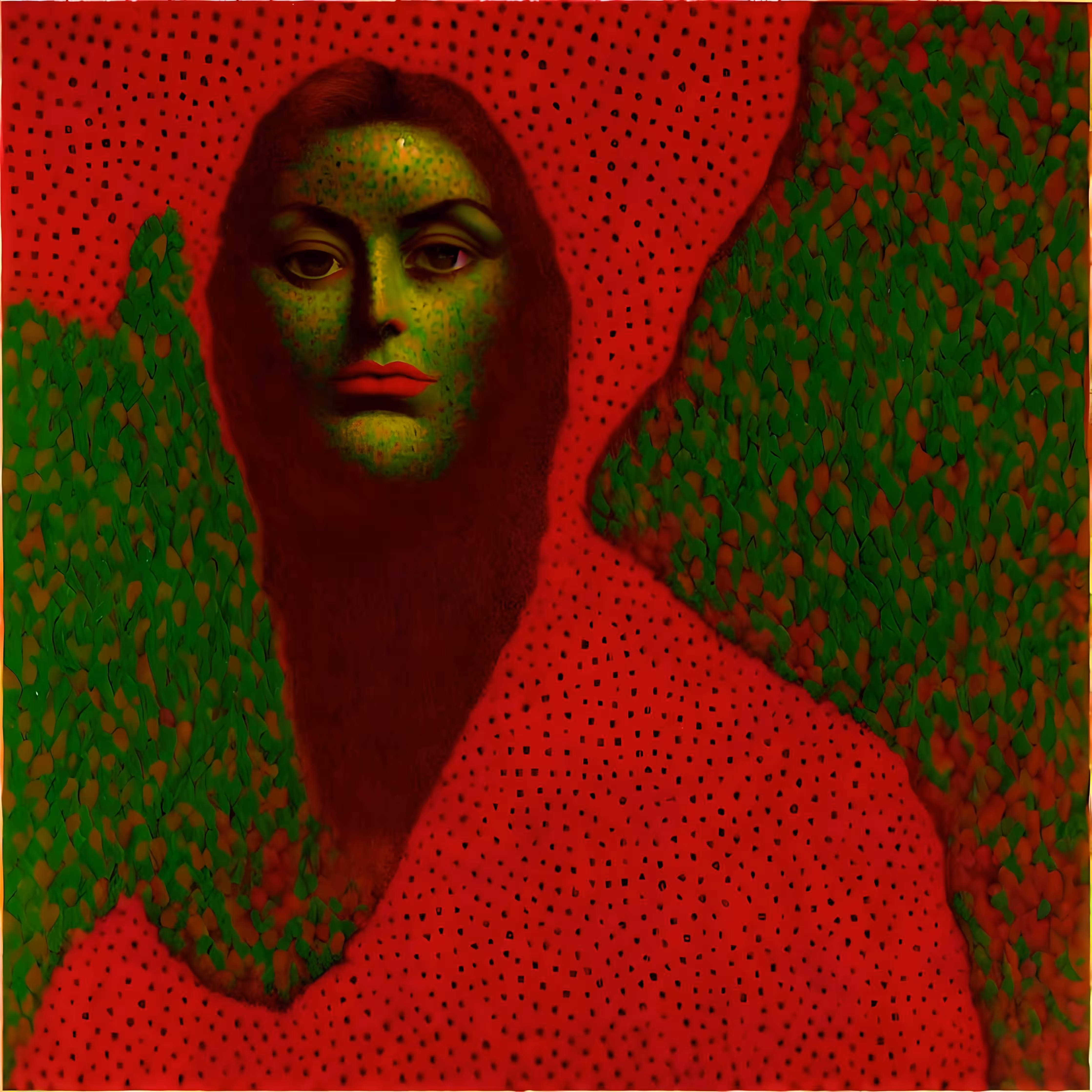 Women: Pensive Lady in Red