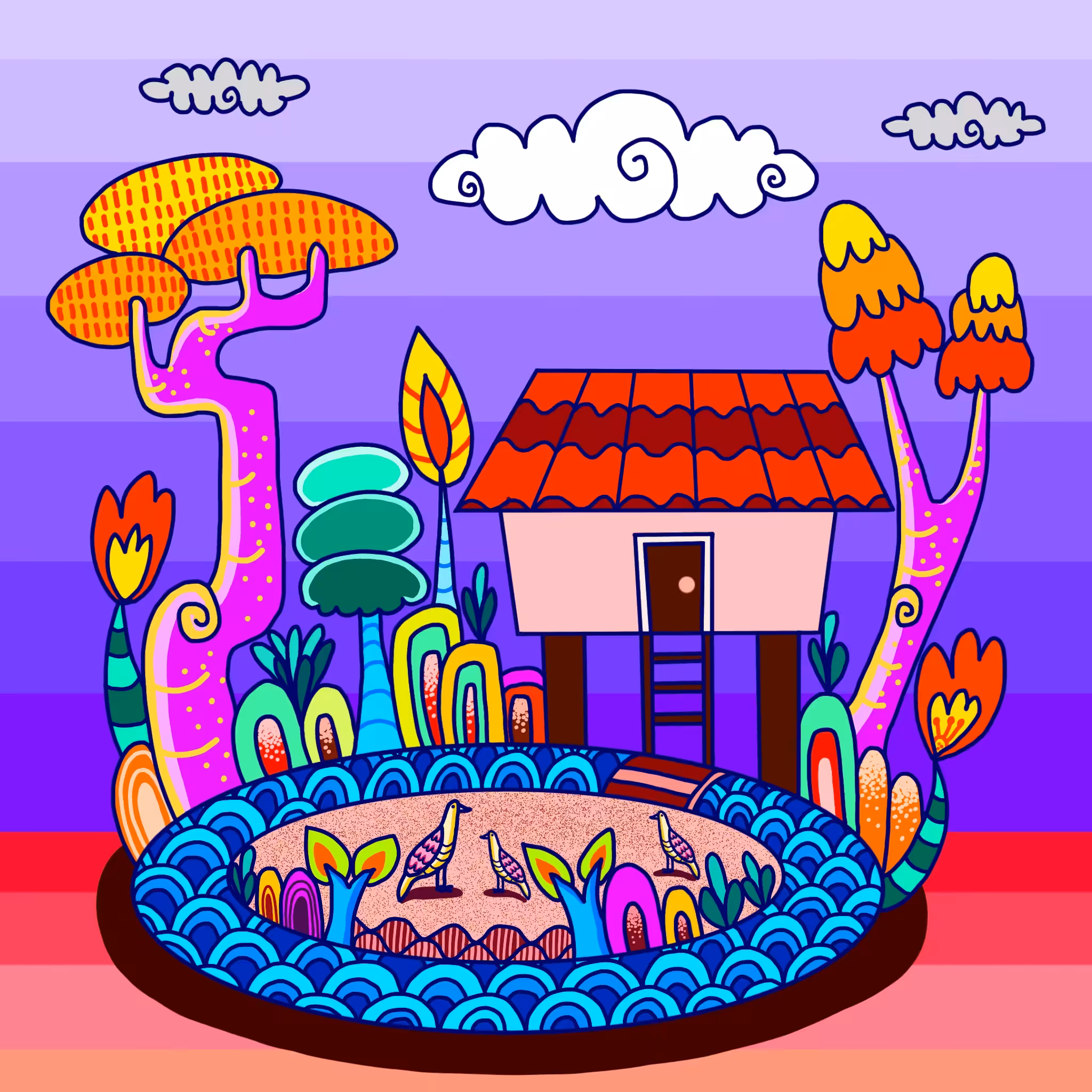 Imaginative lifestyle to lines and colorful.#45