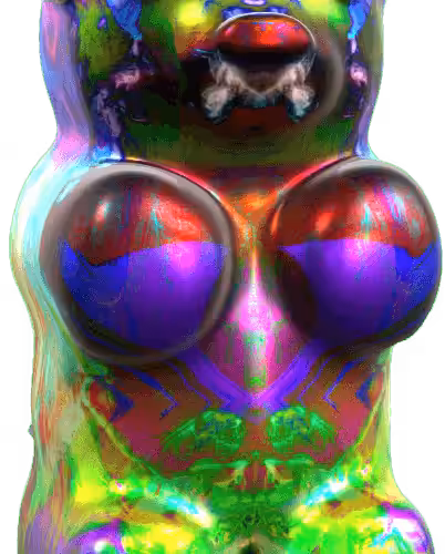 Blended Trip Gummy Bear #026 (Rorschach #097 + Rainbow #095)