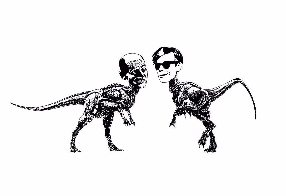 DR0P5 0F L1GH7 4L0NG 7H3 D1G174L P47H: Pollock-saurus and Warhol-saurus 