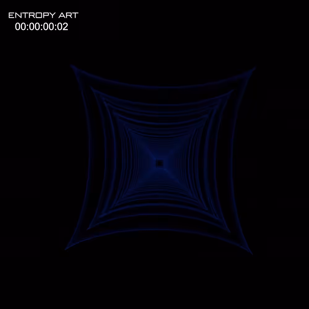Endless Blue Neon Tunnel