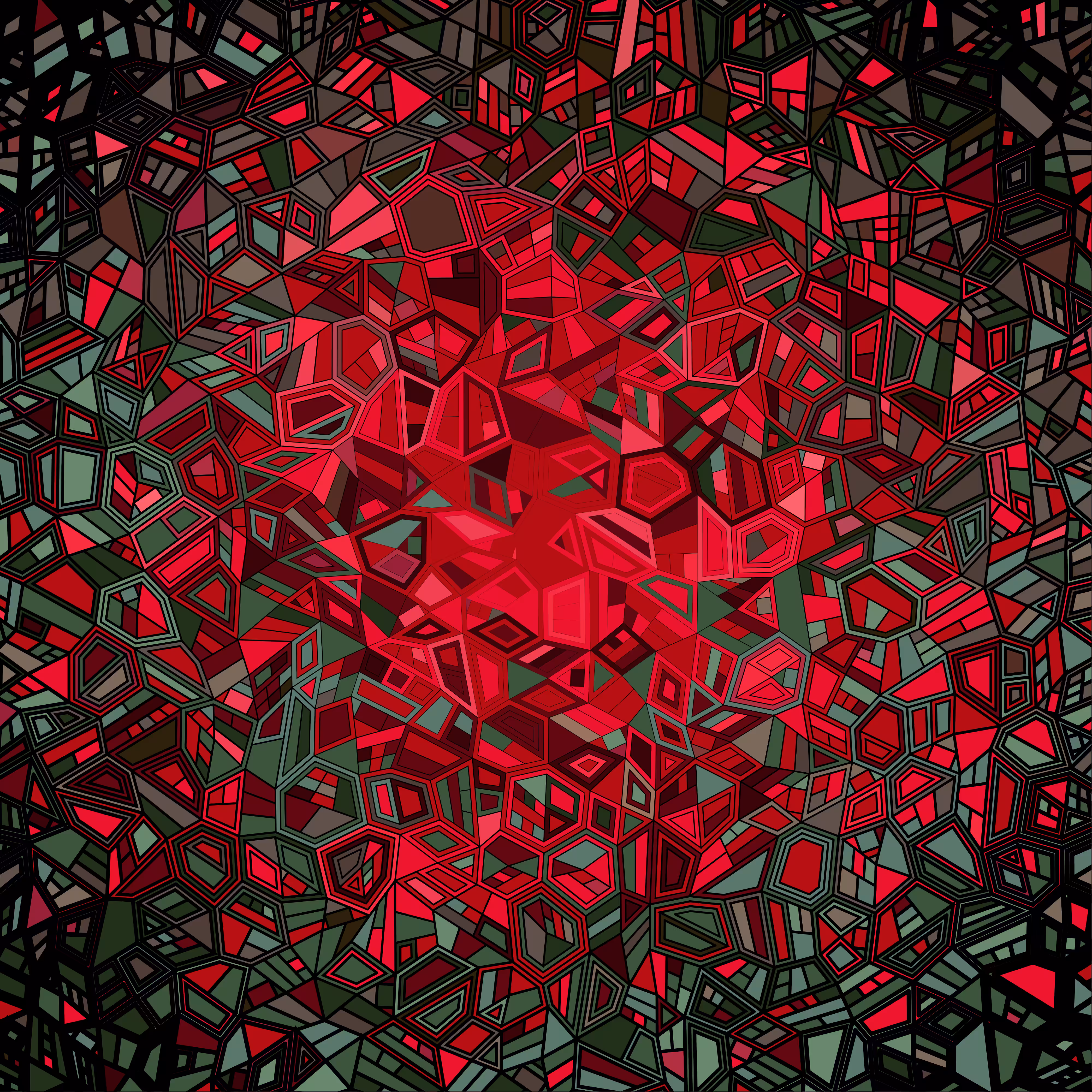 hex.radial.rose