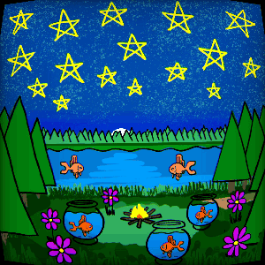 The Relax Fish project: Starry night