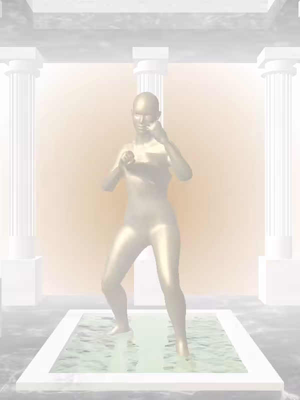 HeavenComputer: The Punching Faded Gold Woman #2154