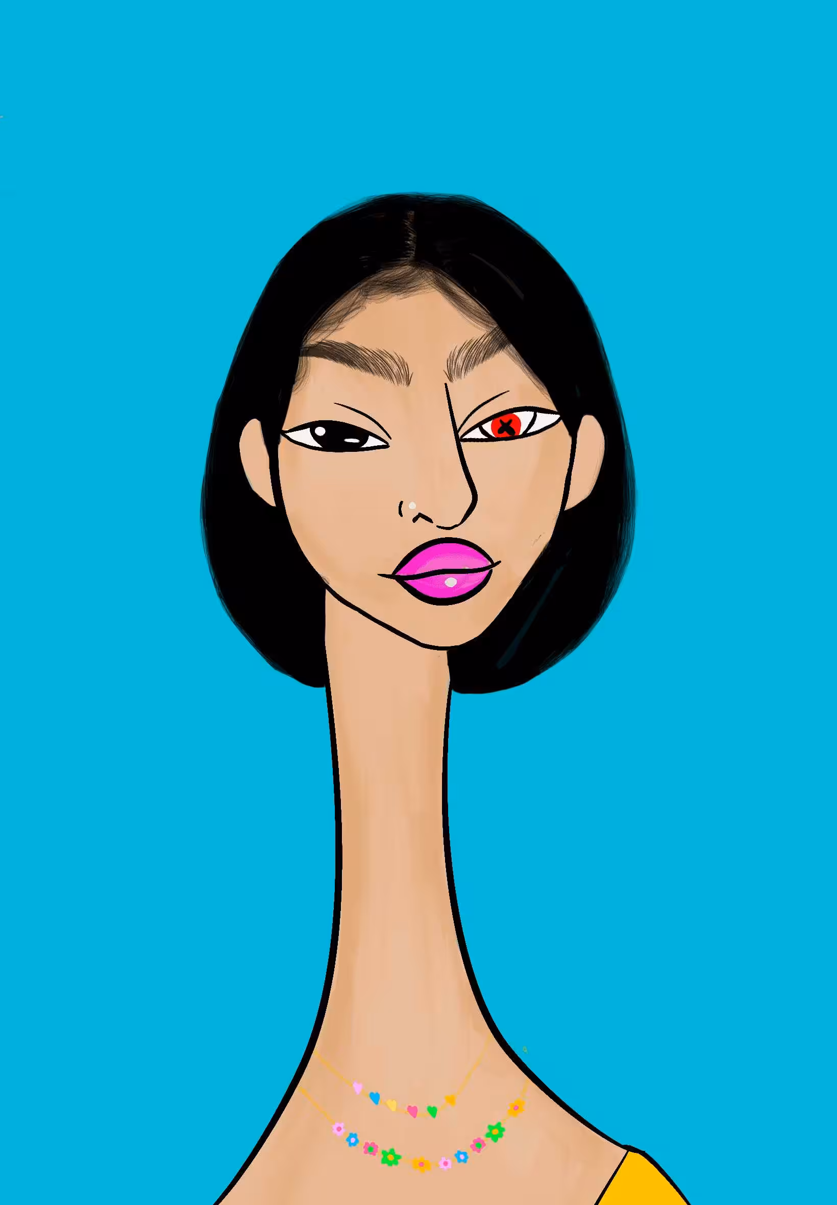 Long Neckie Lady #1169