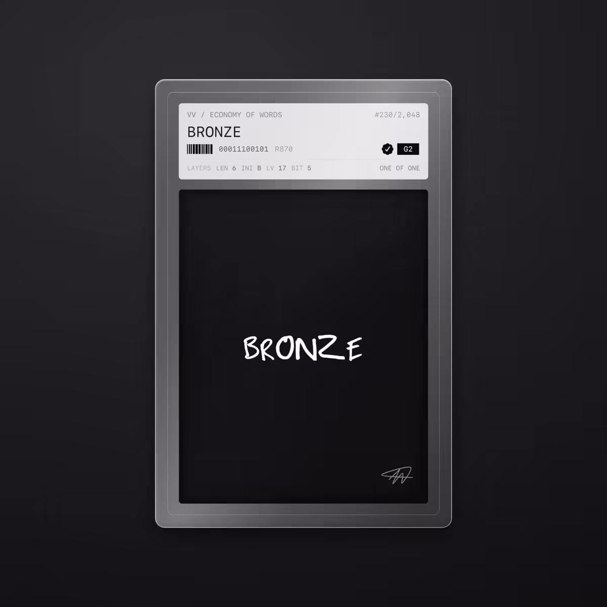 Economy of Words: BRONZE · #230