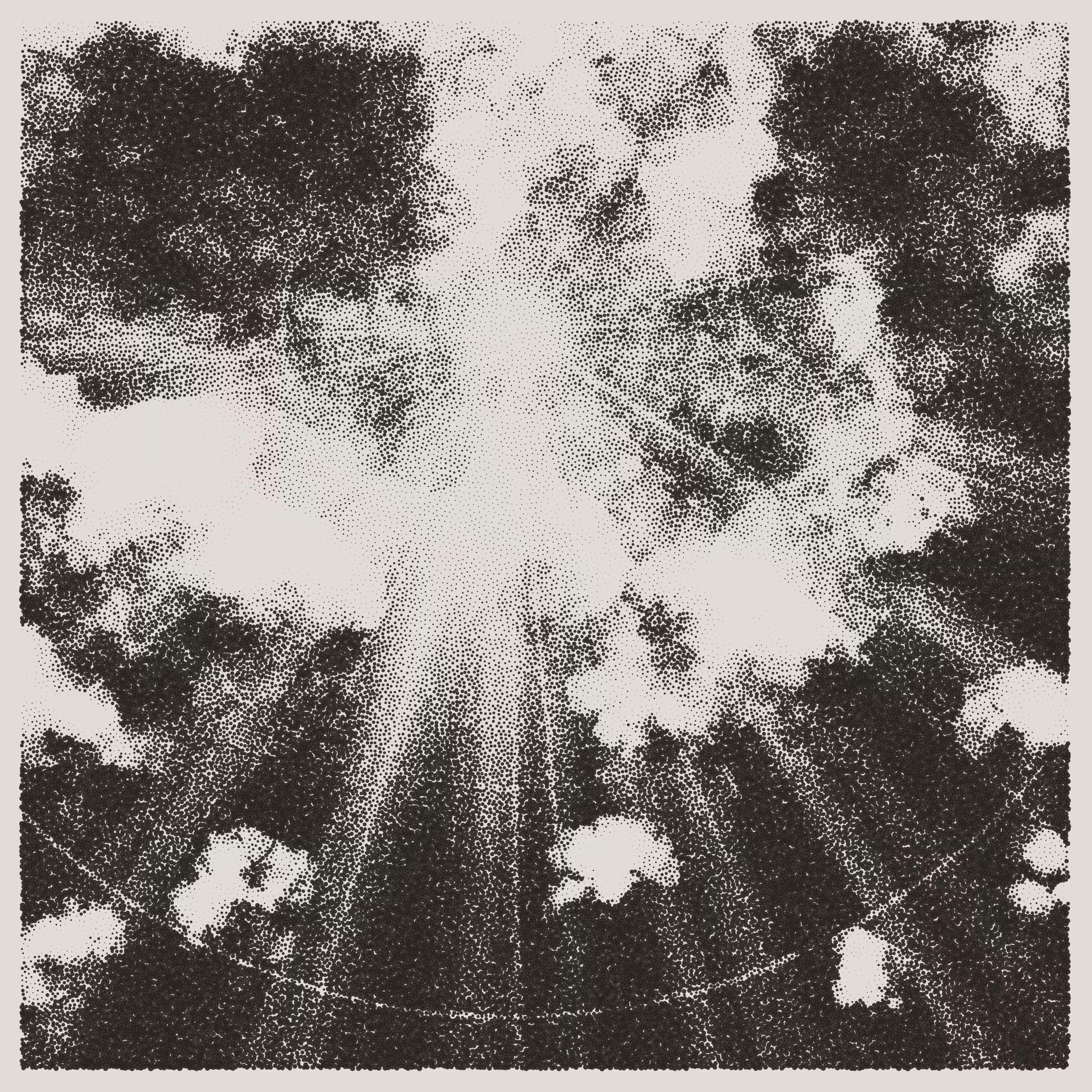 Rodeo posts: sketch pointallismClouds 062923 957am
