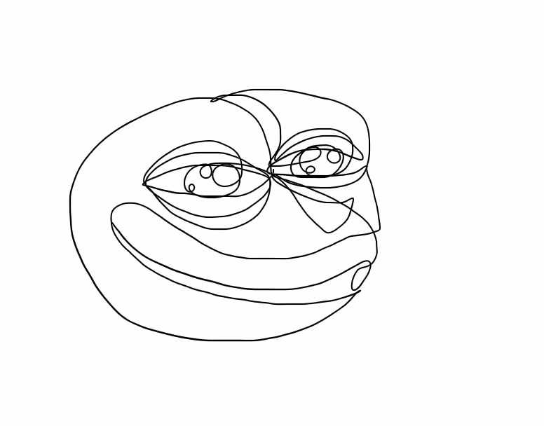 Pepe with a single line