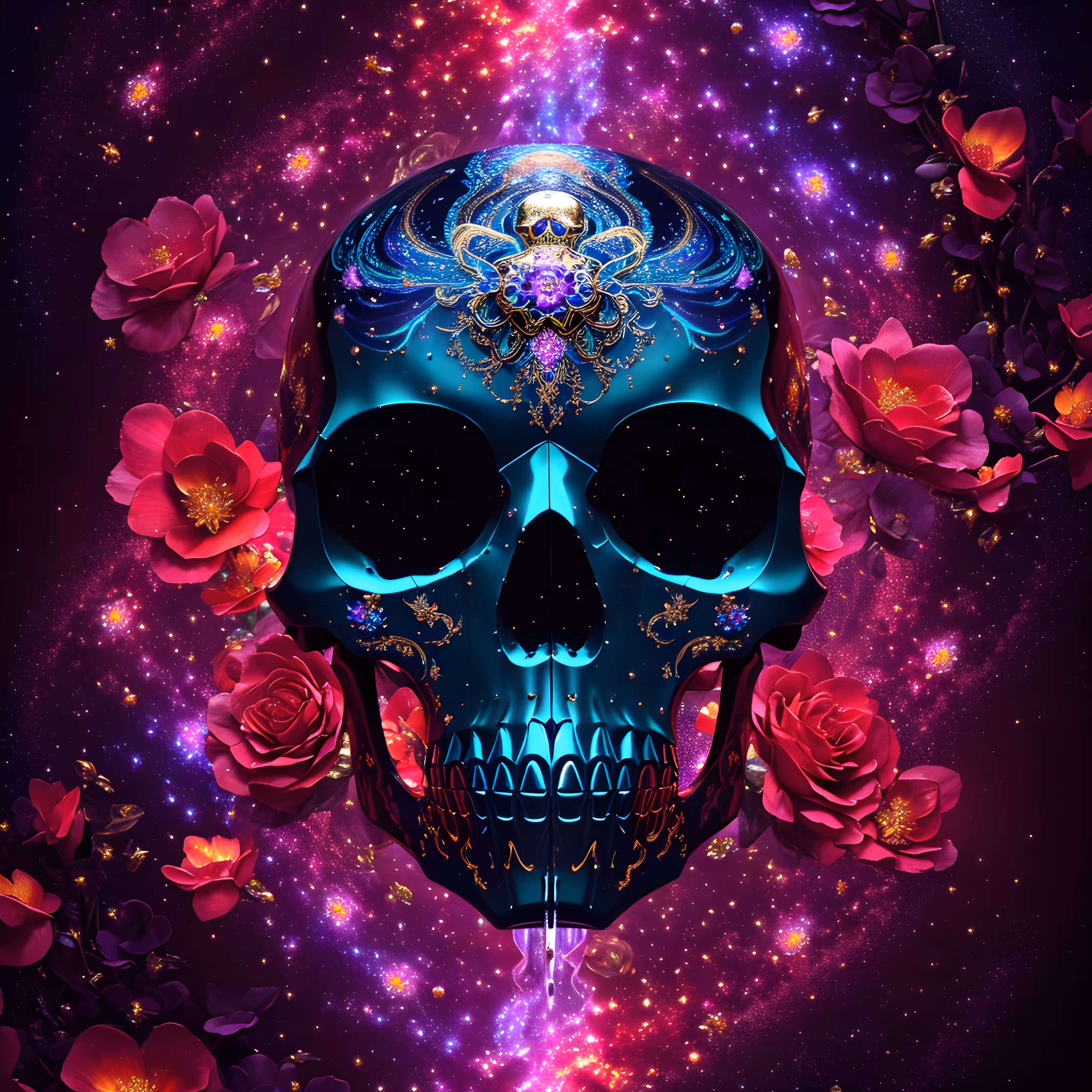 "Skull Symphony #22" 🕯️🌹💎