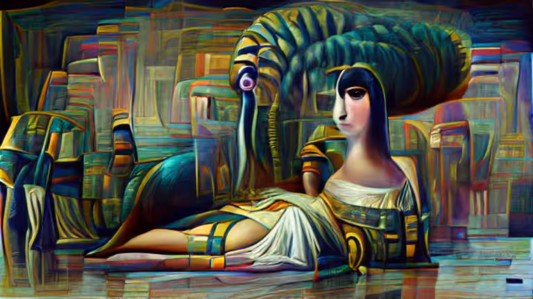 La Nariz de Cleopatra by Luis Eduardo blackaller (pixray_genesis)